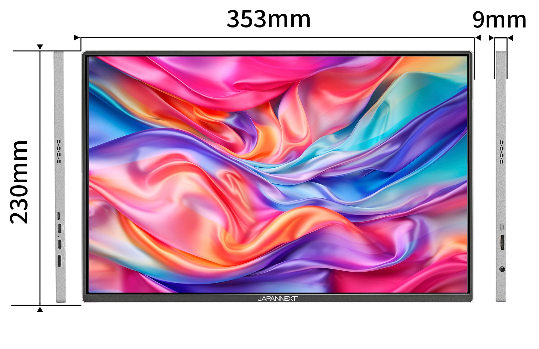 JAPANNEXT 16インチ IPSパネル搭載 WQXGA(2560x1600)解像度 モバイル