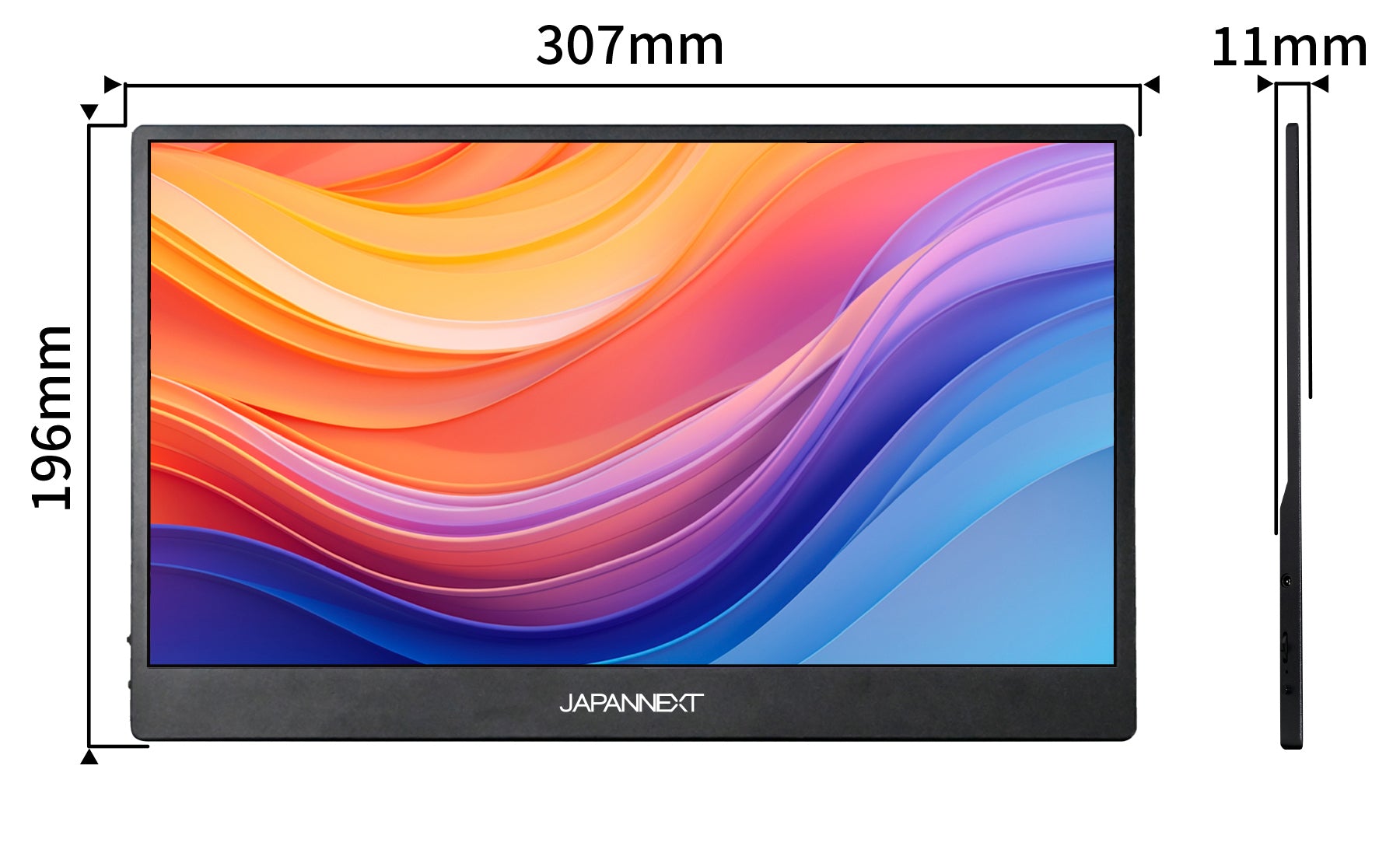 JAPANNEXT 13.3インチ IPSパネル搭載 フルHD(1920x1080)解像度