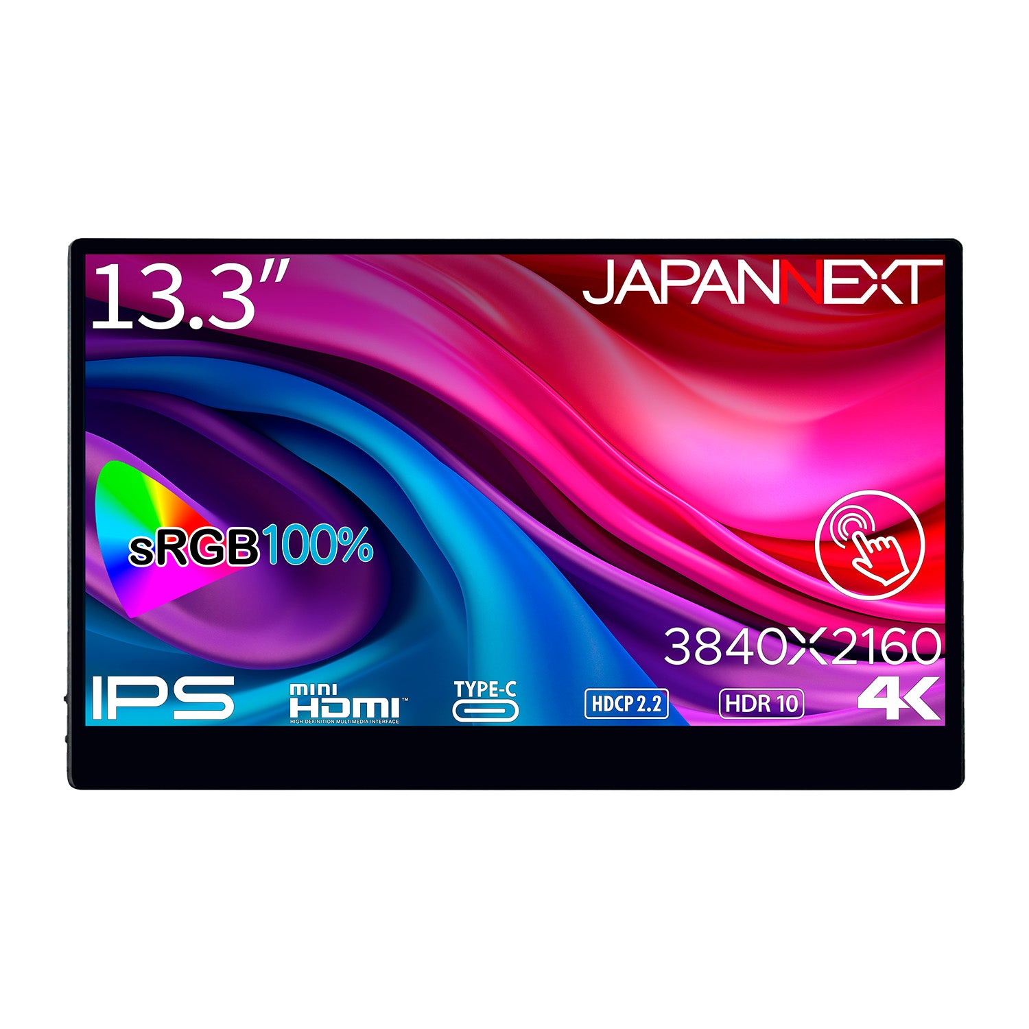 JAPANNEXT 13.3インチ タッチパネル搭載 4K(3840x2160)解像度 モバイル