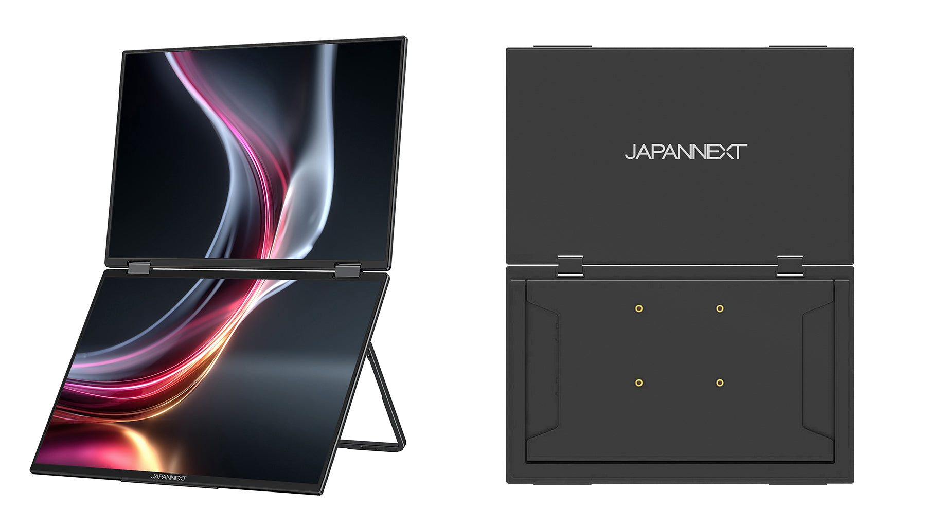 JAPANNEXT 14インチ IPSパネルx2搭載 WUXGA(1920x1200)解像度 デュアル