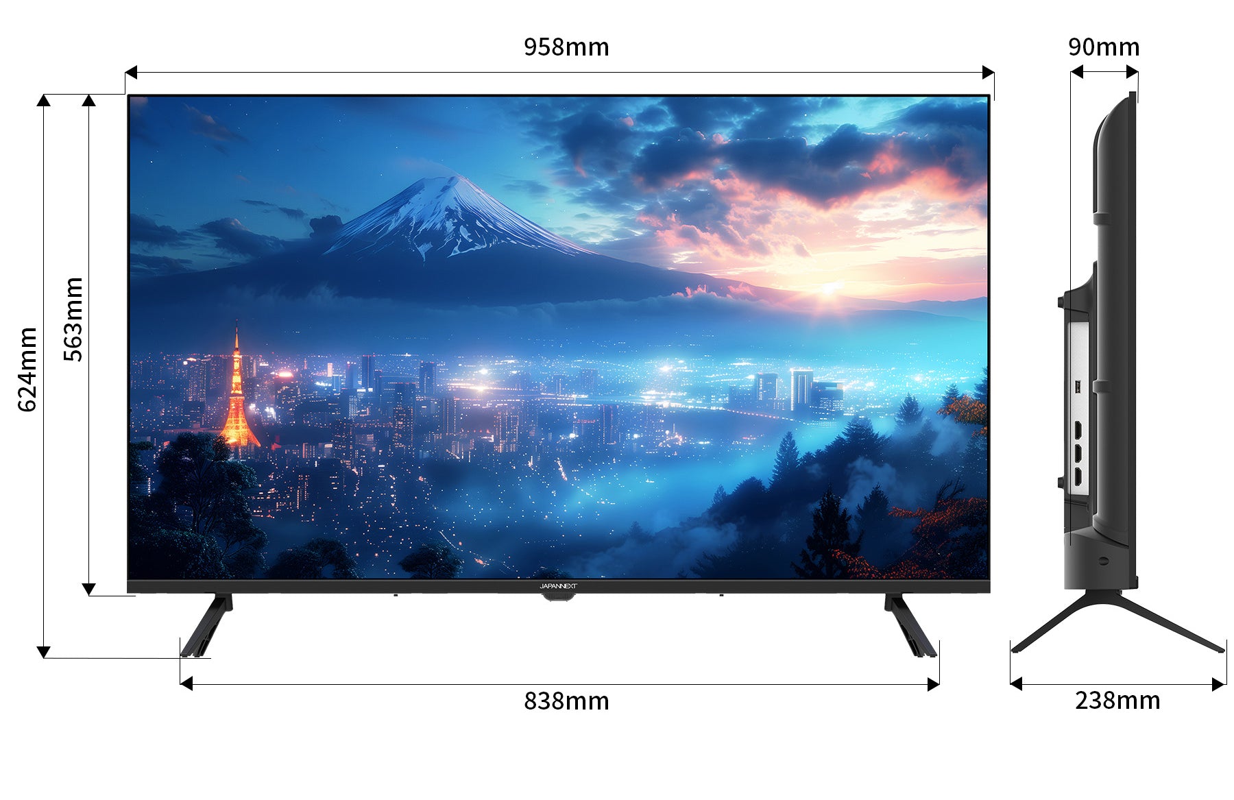 2年保証モデル】JAPANNEXT 43インチ IPSパネル搭載 4K(3840x2160