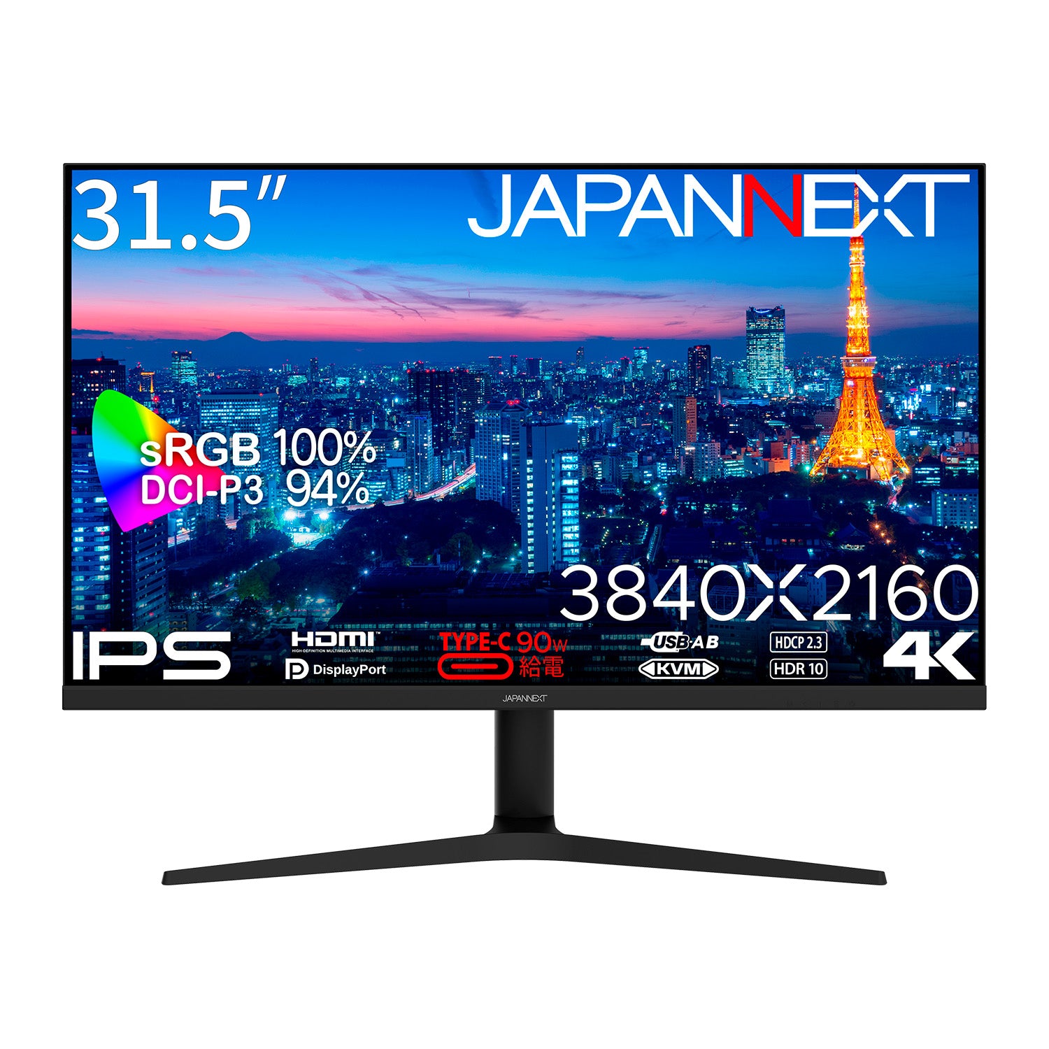 JAPANNEXT 31.5インチ IPSパネル搭載 4K(3840x2160)解像度 液晶
