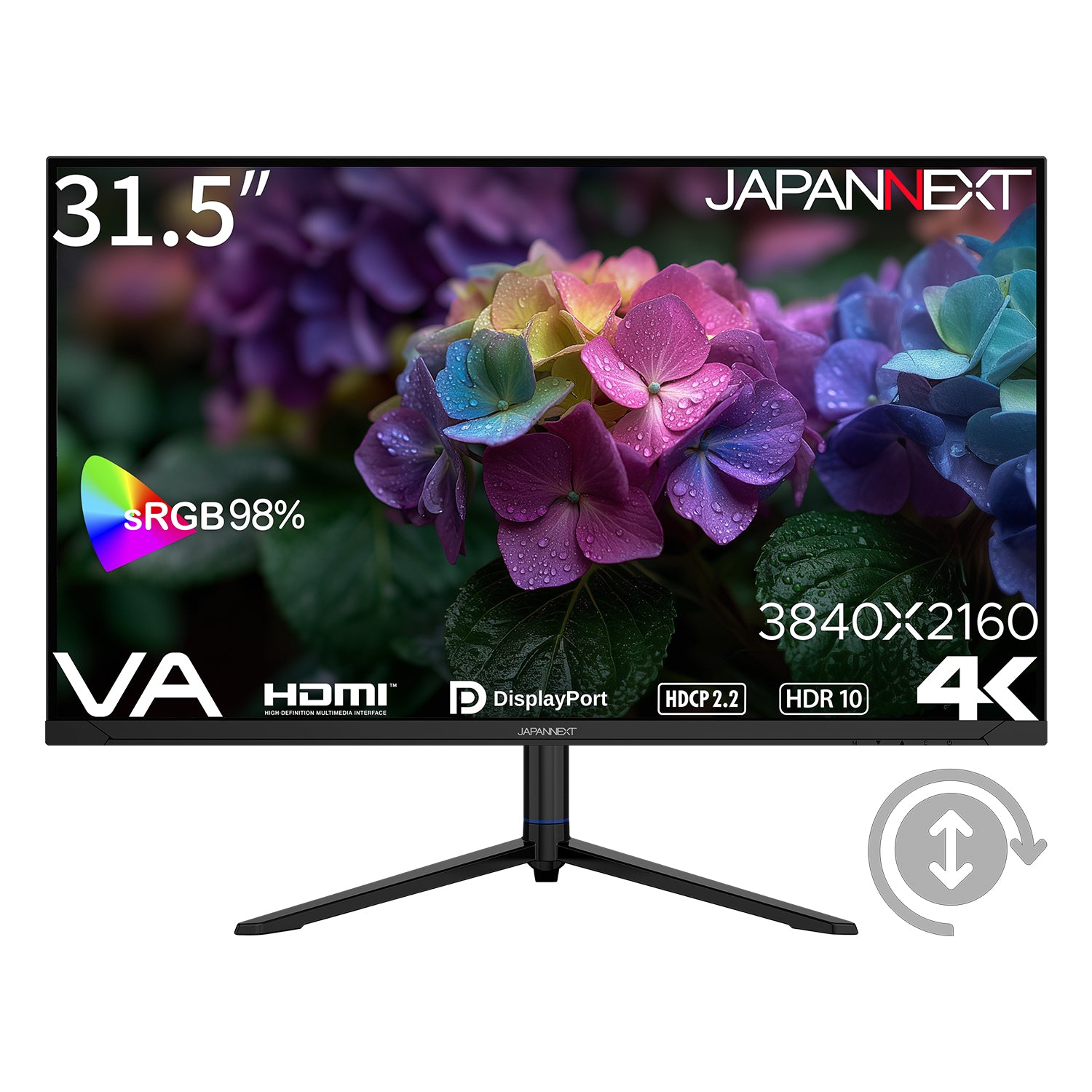 JAPANNEXT 31.5インチ VAパネル搭載 4K(3840x2160)解像度 液晶モニター