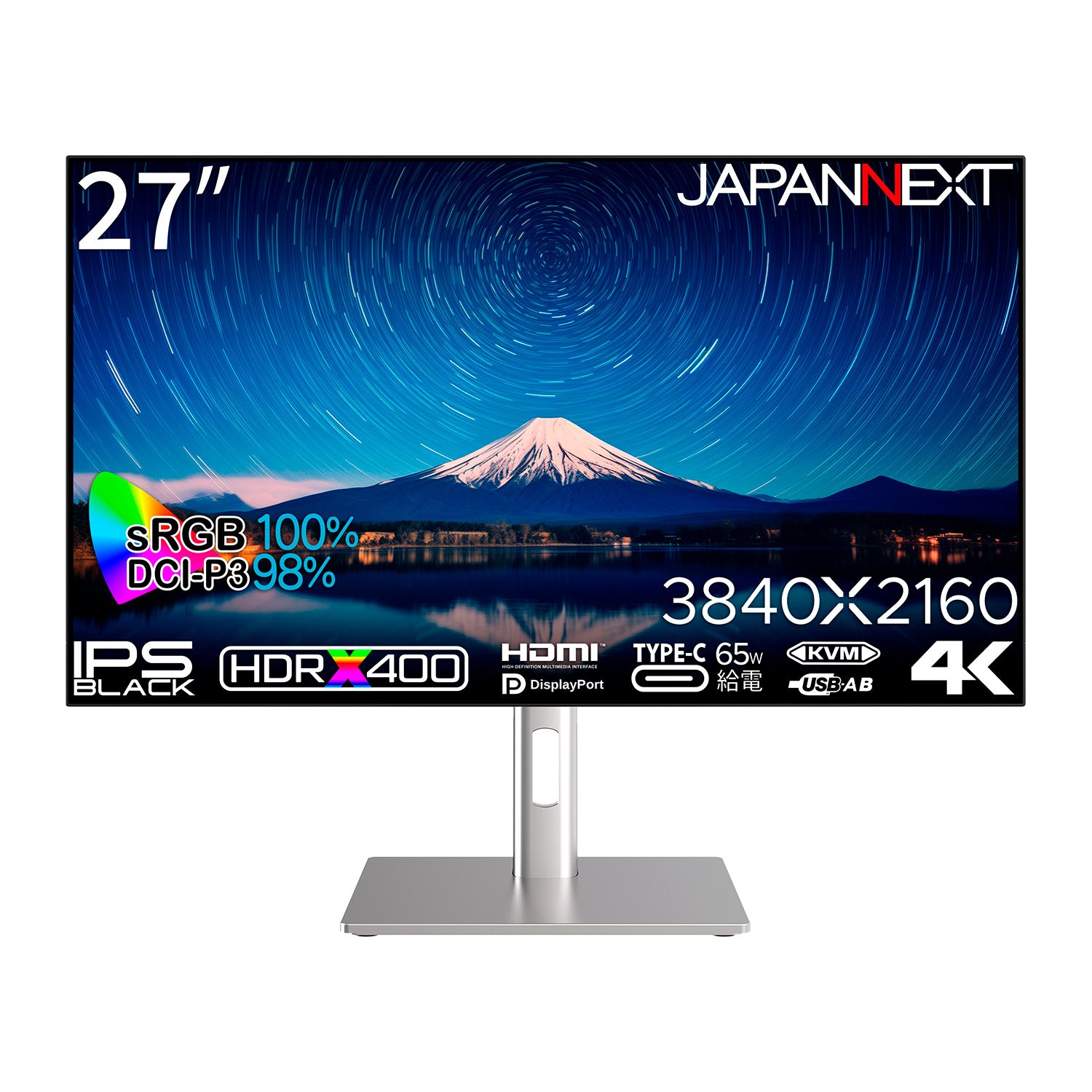 Amazon.co.jp限定】JAPANNEXT 27インチ IPS BLACKパネル搭載 4K