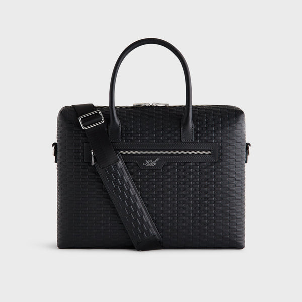 Kith Monogram Leather Messenger Briefcase - Black – Kith Japan