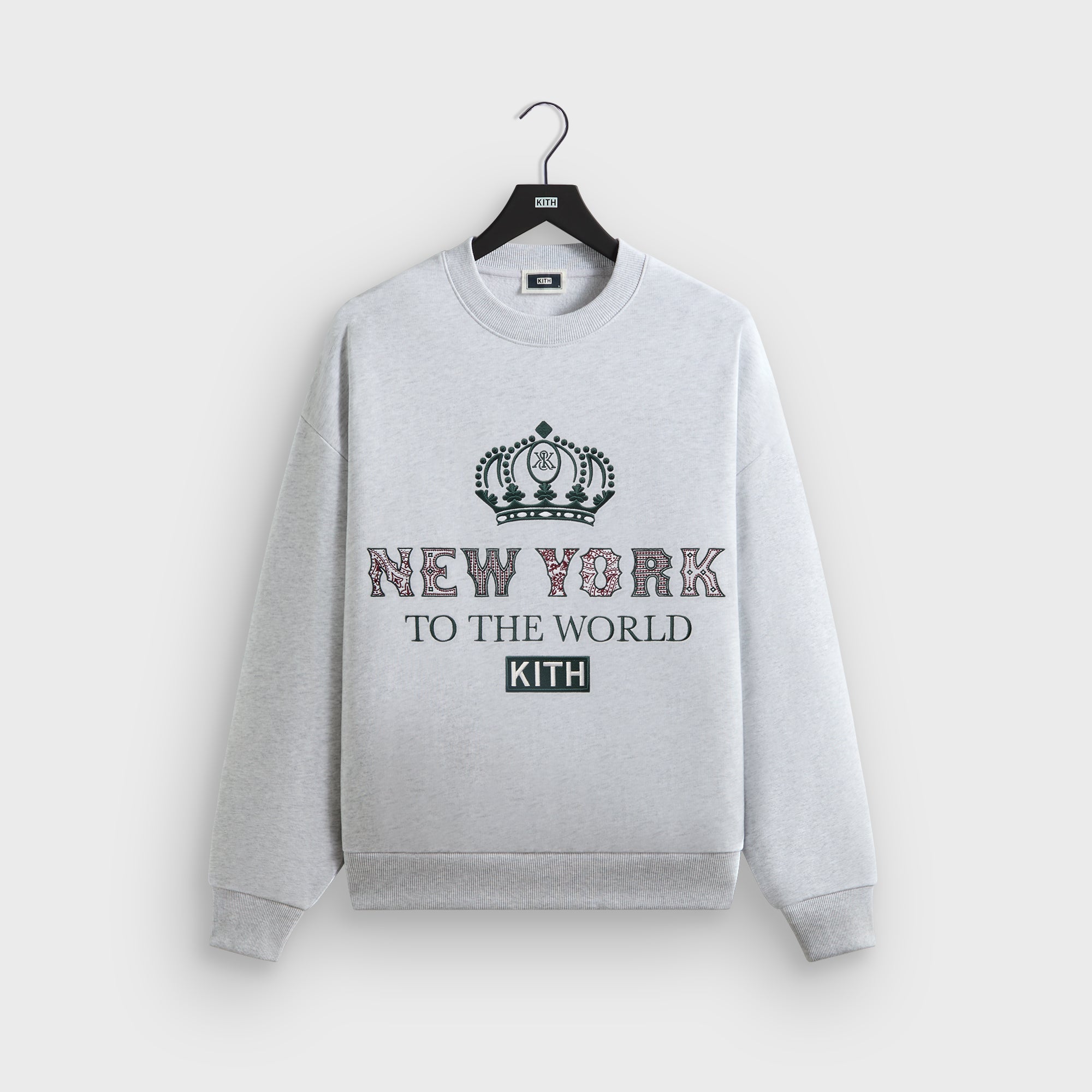 Kith Nelson Crewneck - Light Heather Grey – Kith Japan