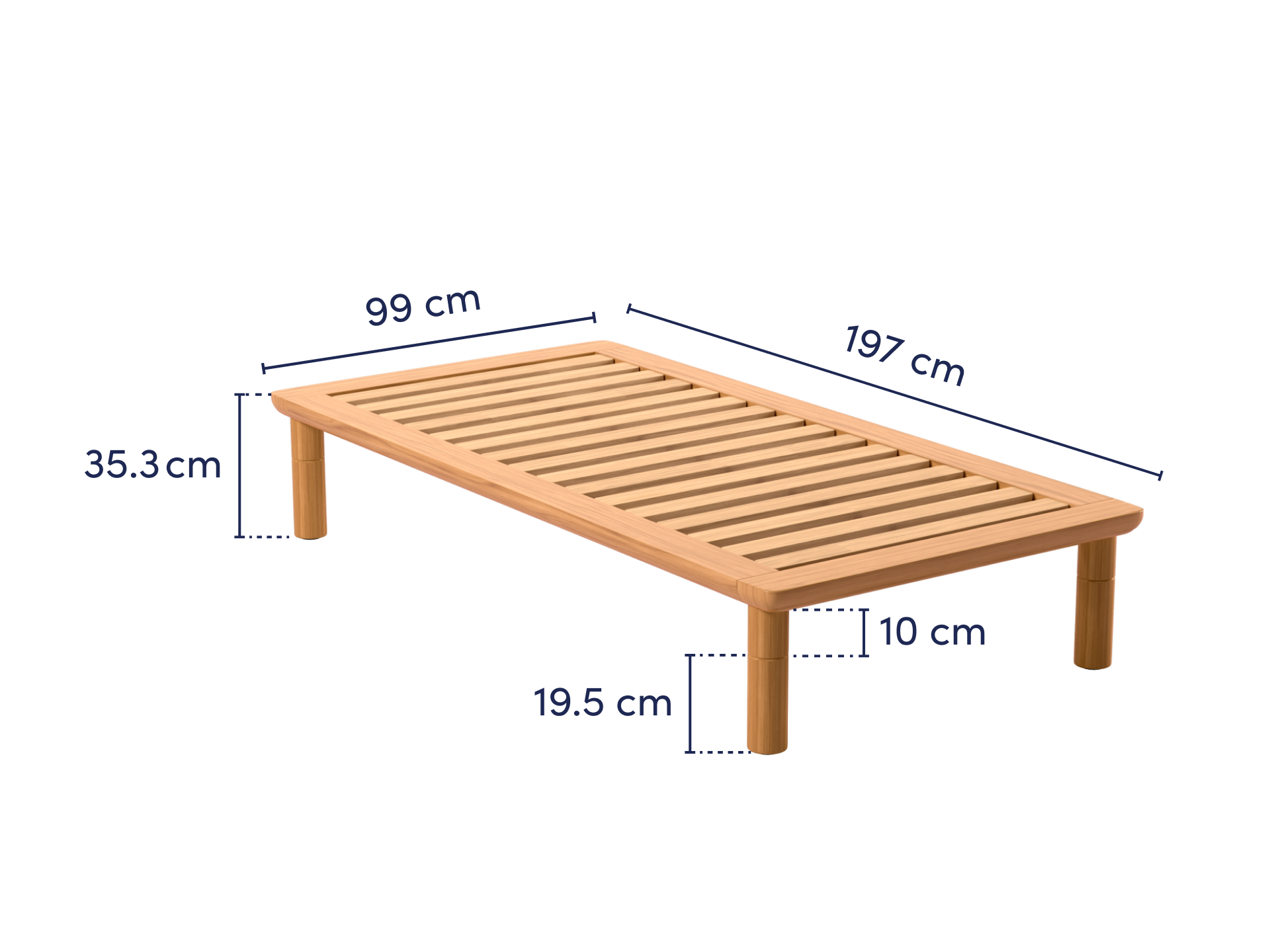 コアラミライカスタムベッドフレーム｜高さ調整可能木製ベッド