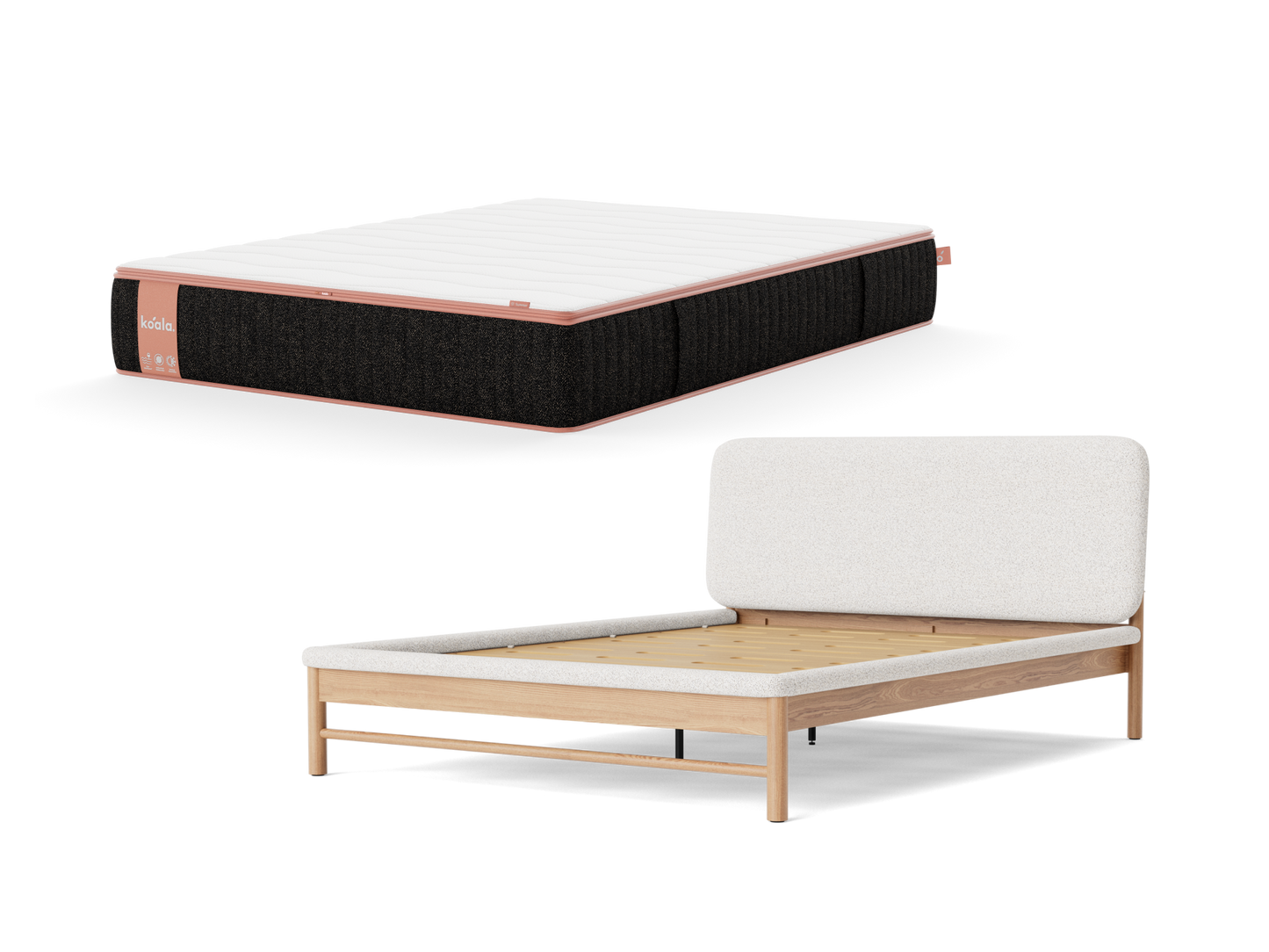 コアラマットレスシュプリーム + ファブリックベッドフレーム – コアラ