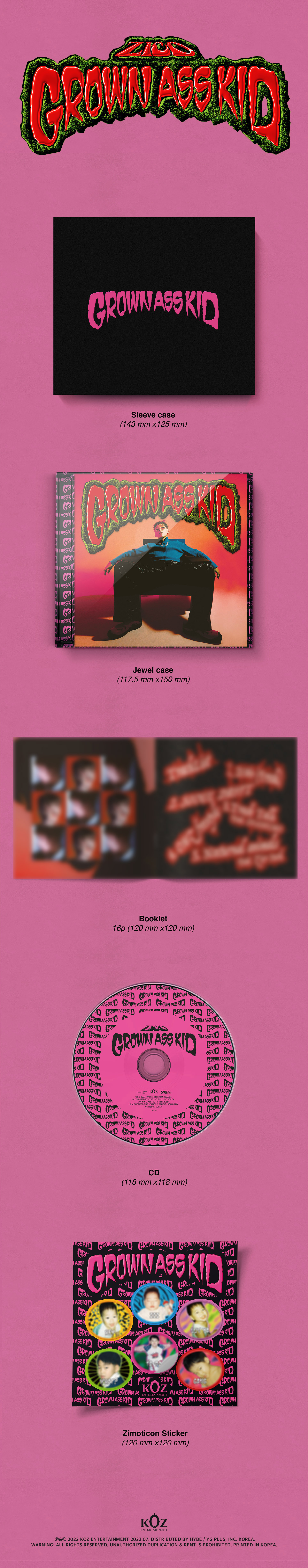jp.ktown4u.com : ZICO - ミニアルバム 4集 [Grown Ass Kid] (Jewel Ver.)