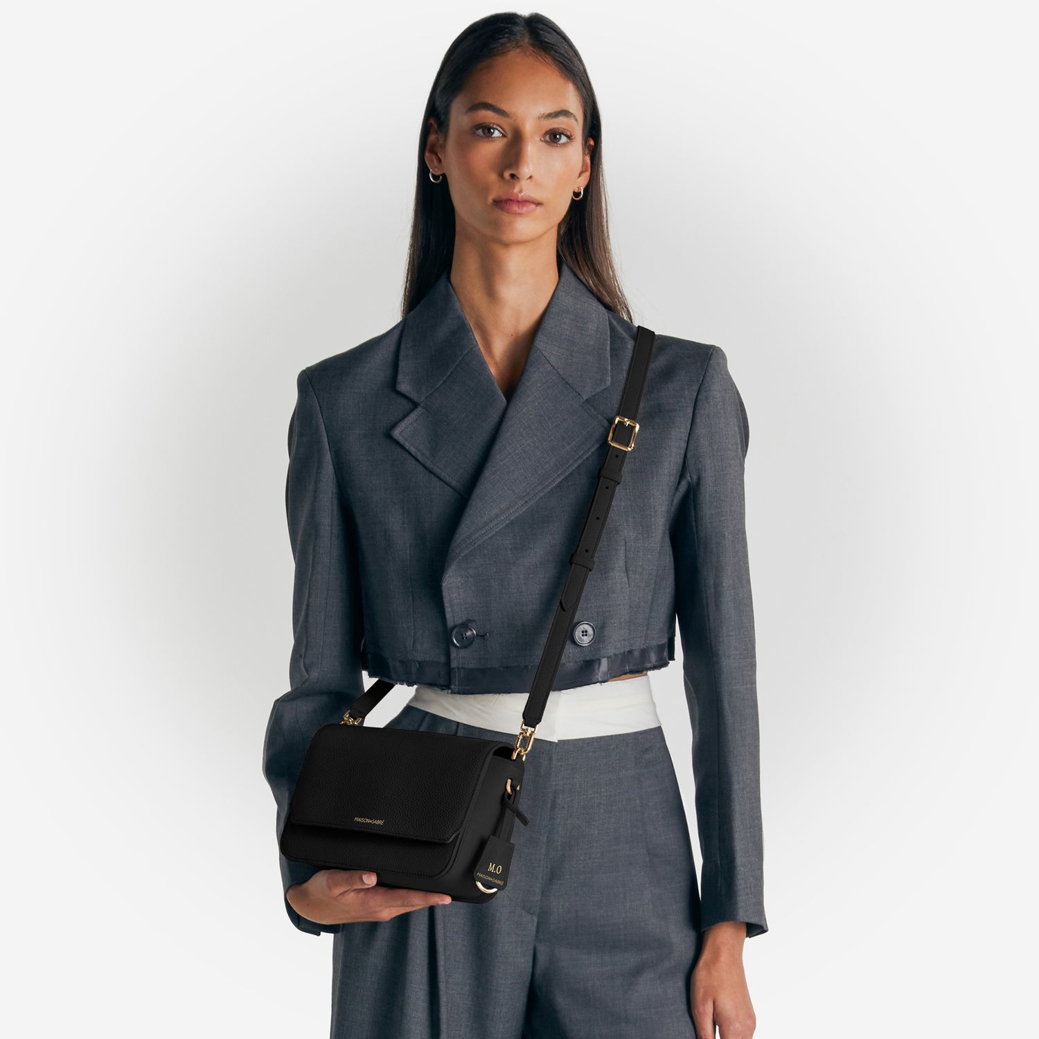 The Medium Flap Bag - Black Caviar – MAISON de SABRÉ