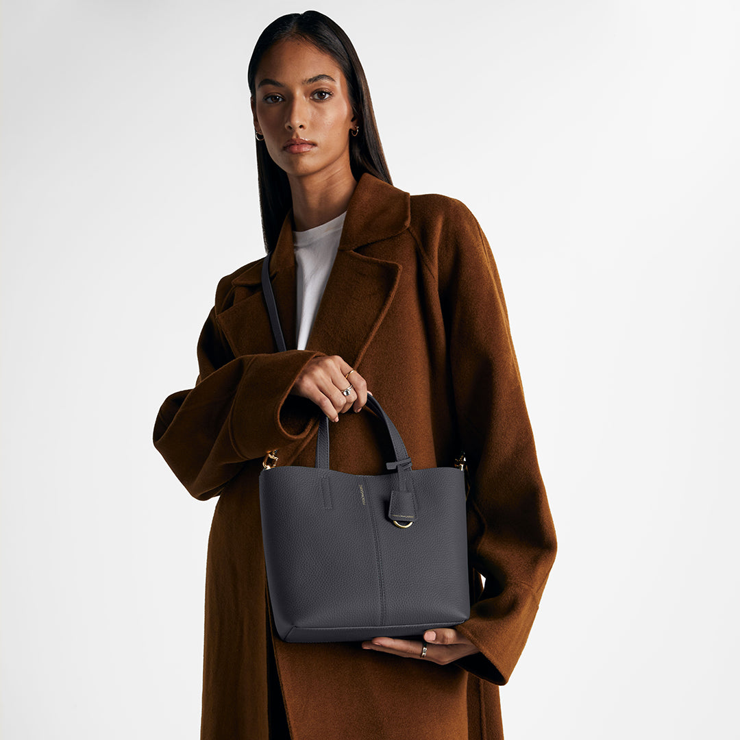 The Small Soft Tote - Graphite Sky – MAISON de SABRÉ