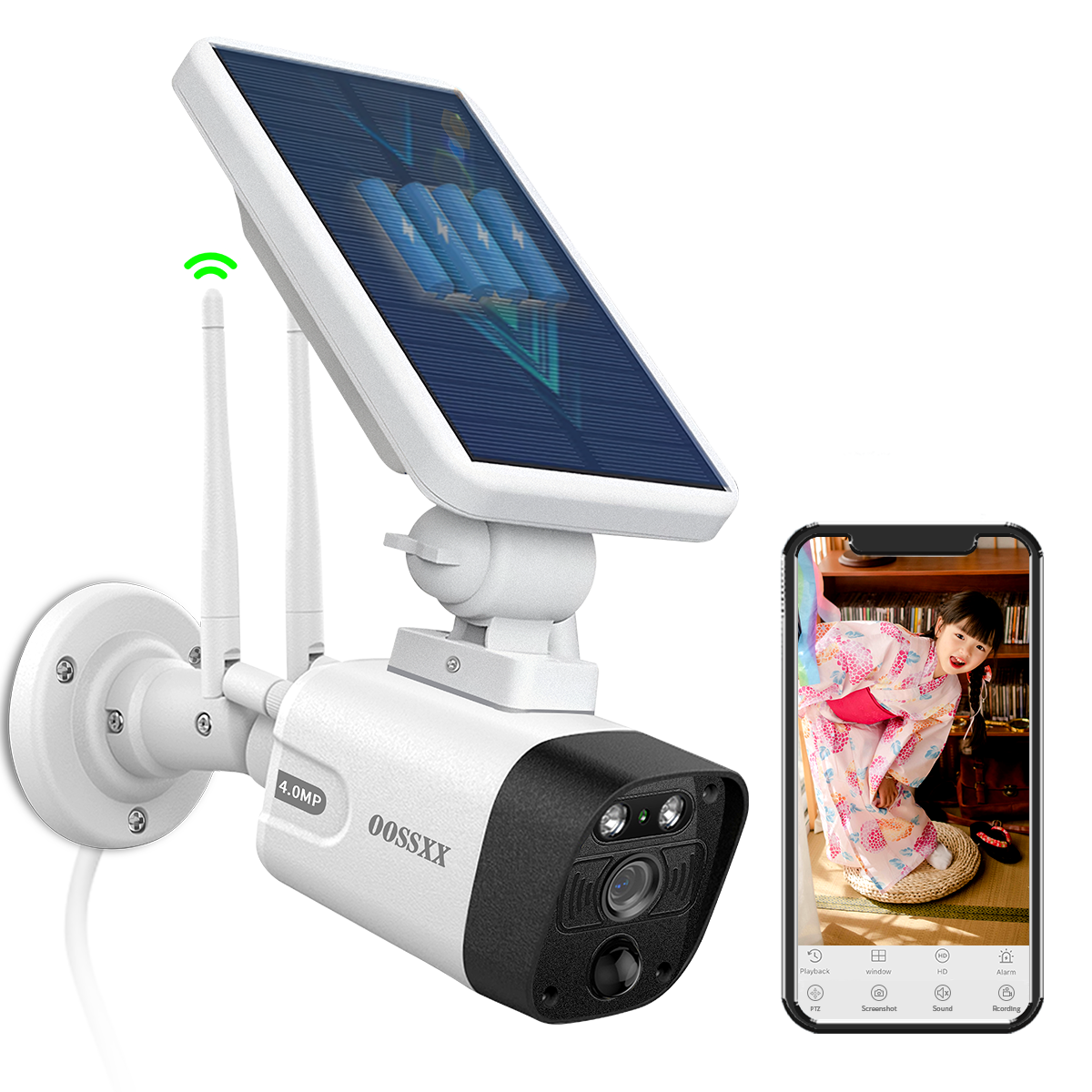 ソーラーパネル充電・双方向通話】 ワイヤレス 防犯カメラ ソーラー