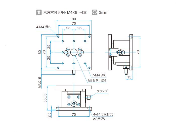 Z軸フラットスチールステージ / TSD-803FP