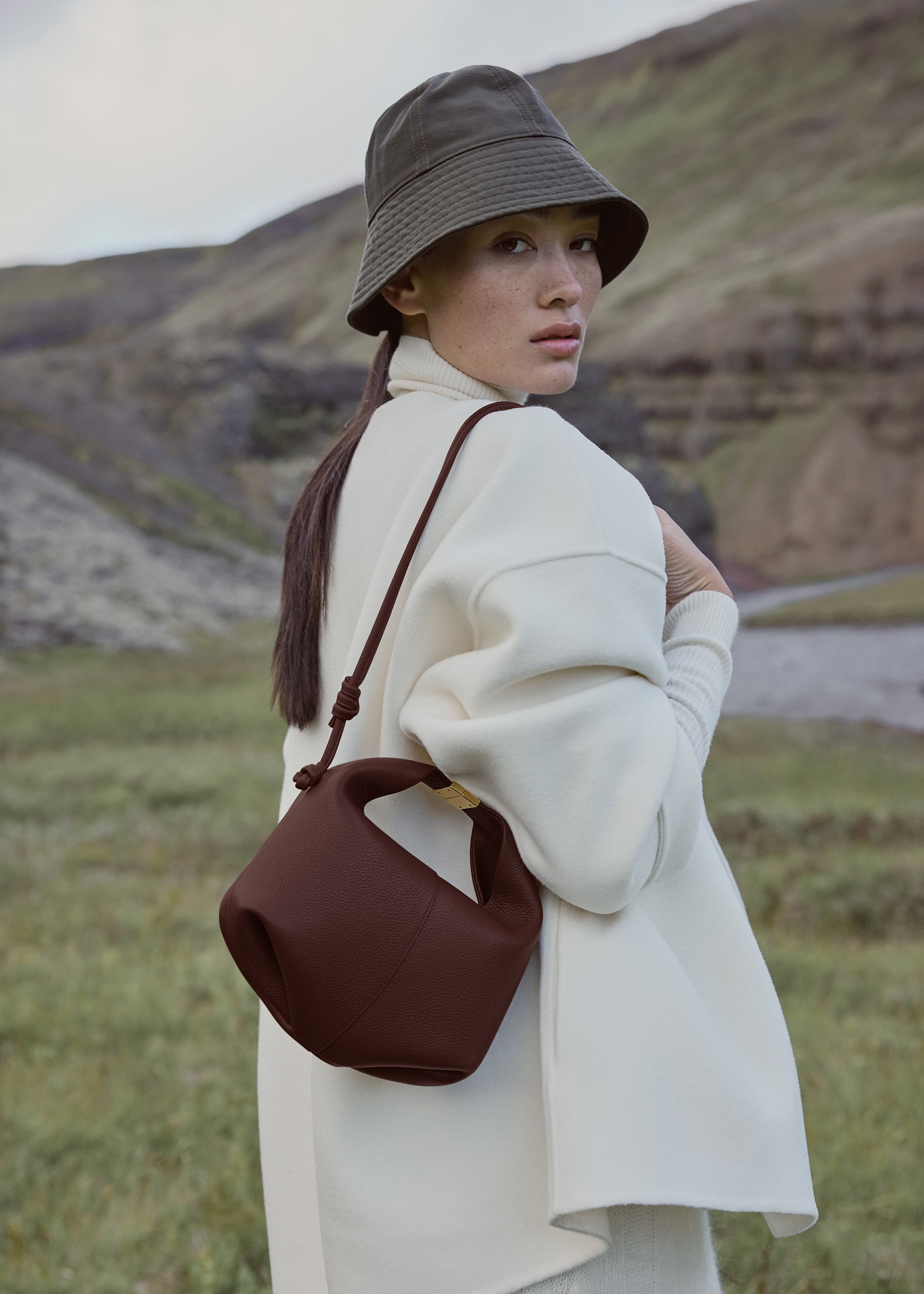 Polène | バッグ - Béri - サンダルウッド テクスチャード