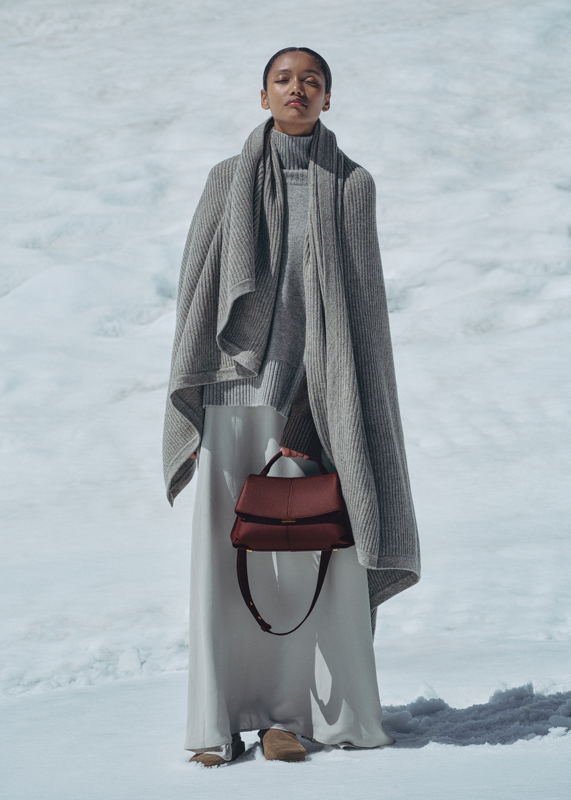 Polène | バッグ - Mokki - ダークチェリー テクスチャード