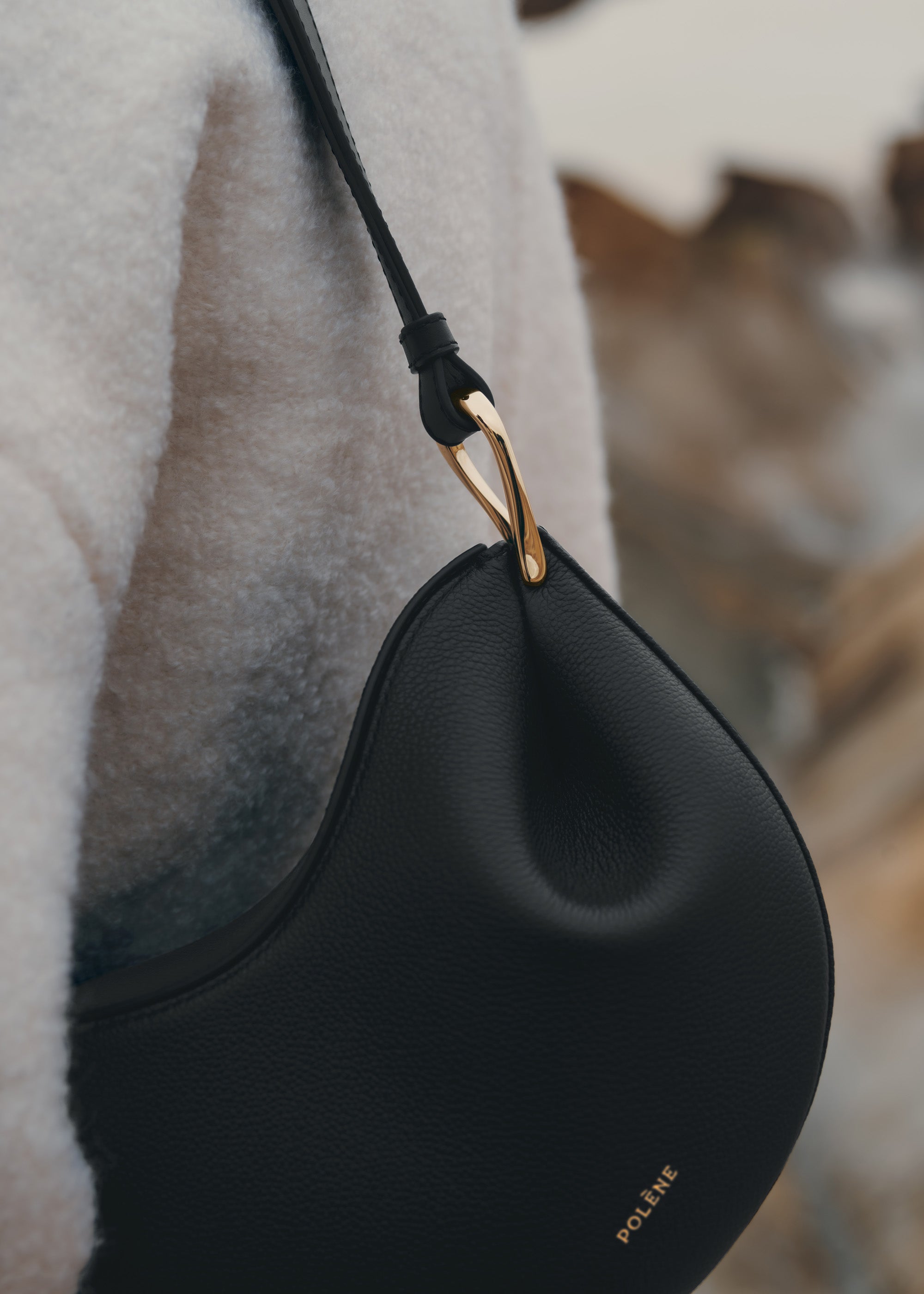Polène | バッグ- Tonca - ブラック テクスチャード