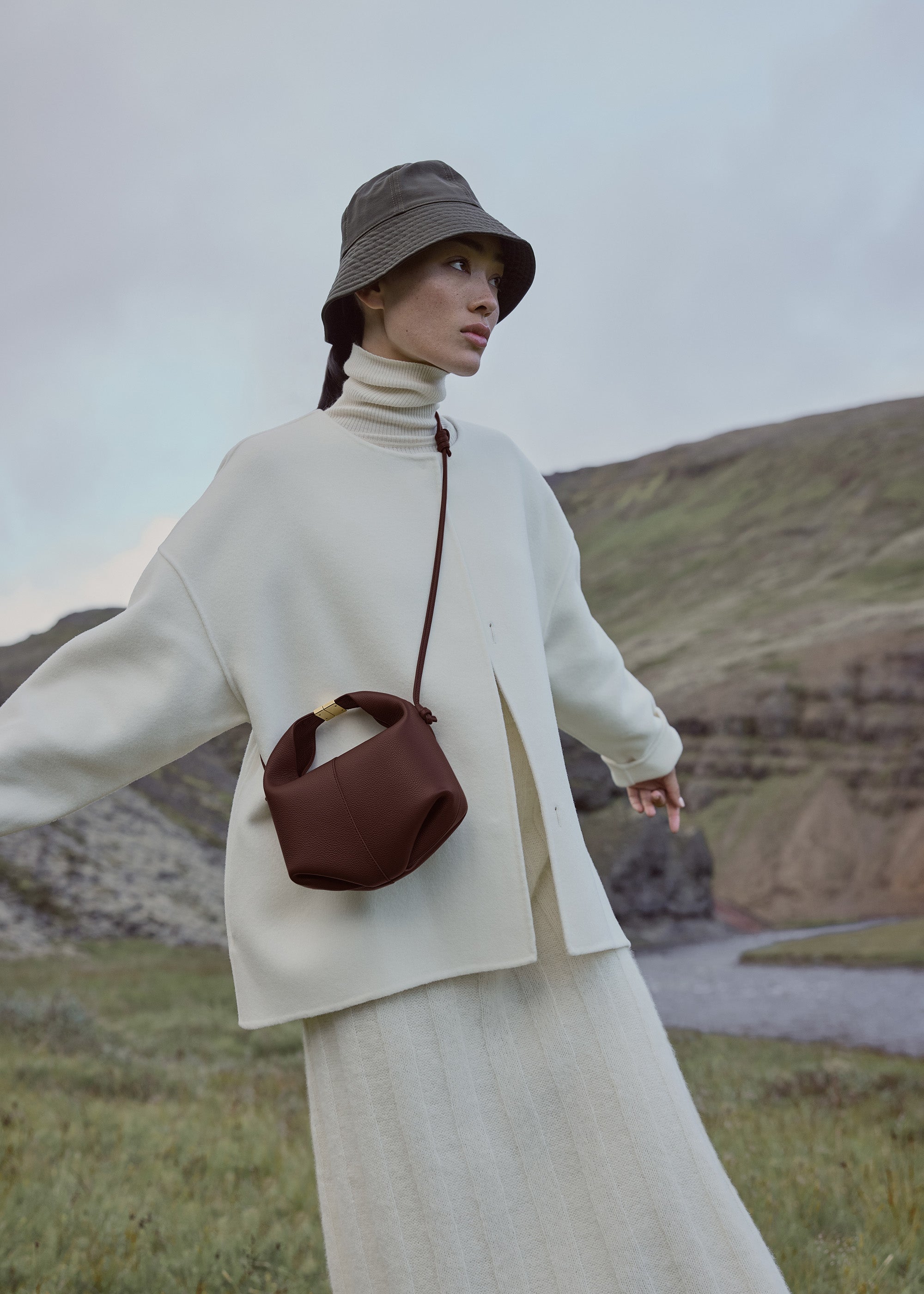 Polène | バッグ - Béri - サンダルウッド テクスチャード