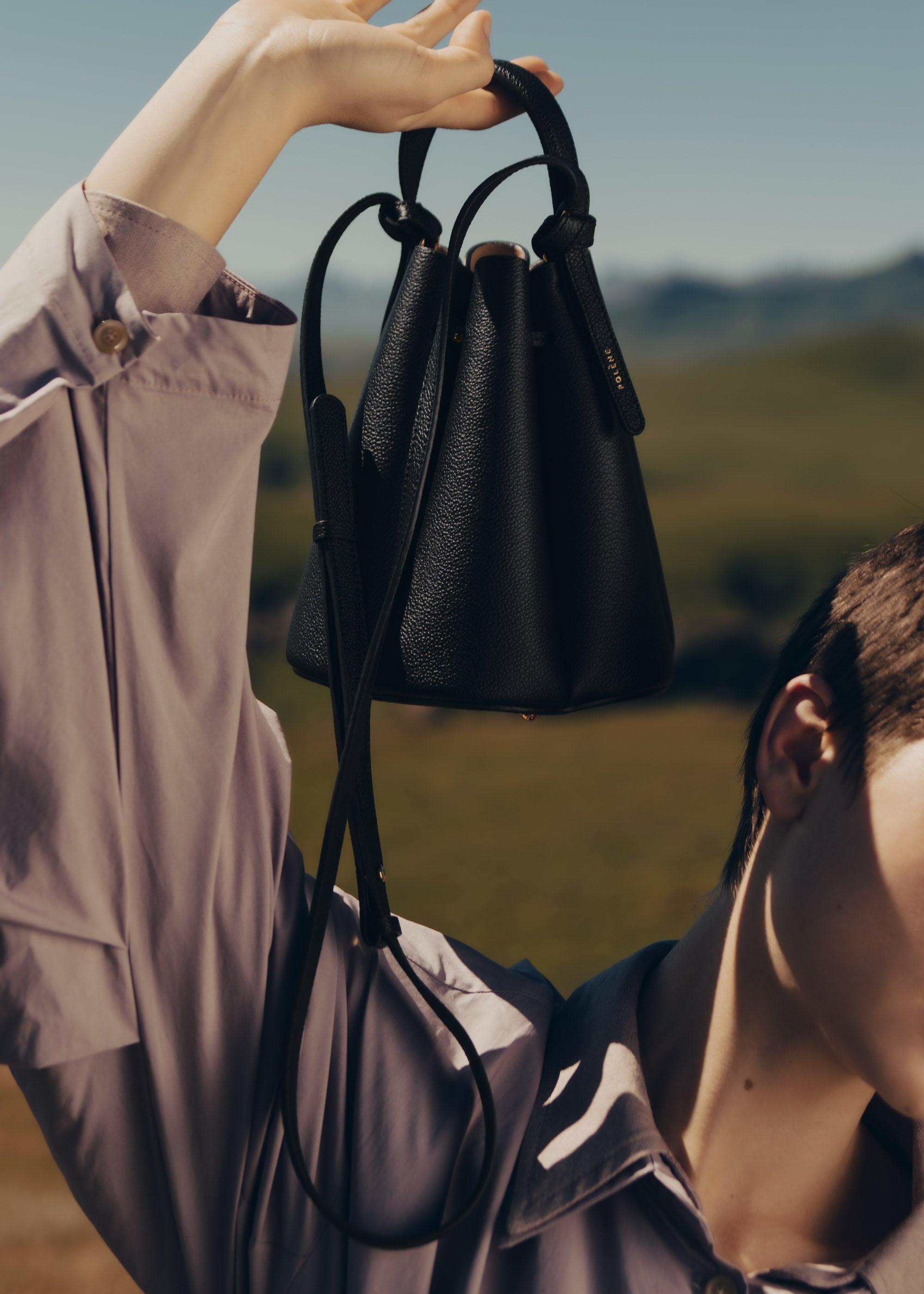 Polène | バッグ - Numéro Huit Mini - ブラック テクスチャード