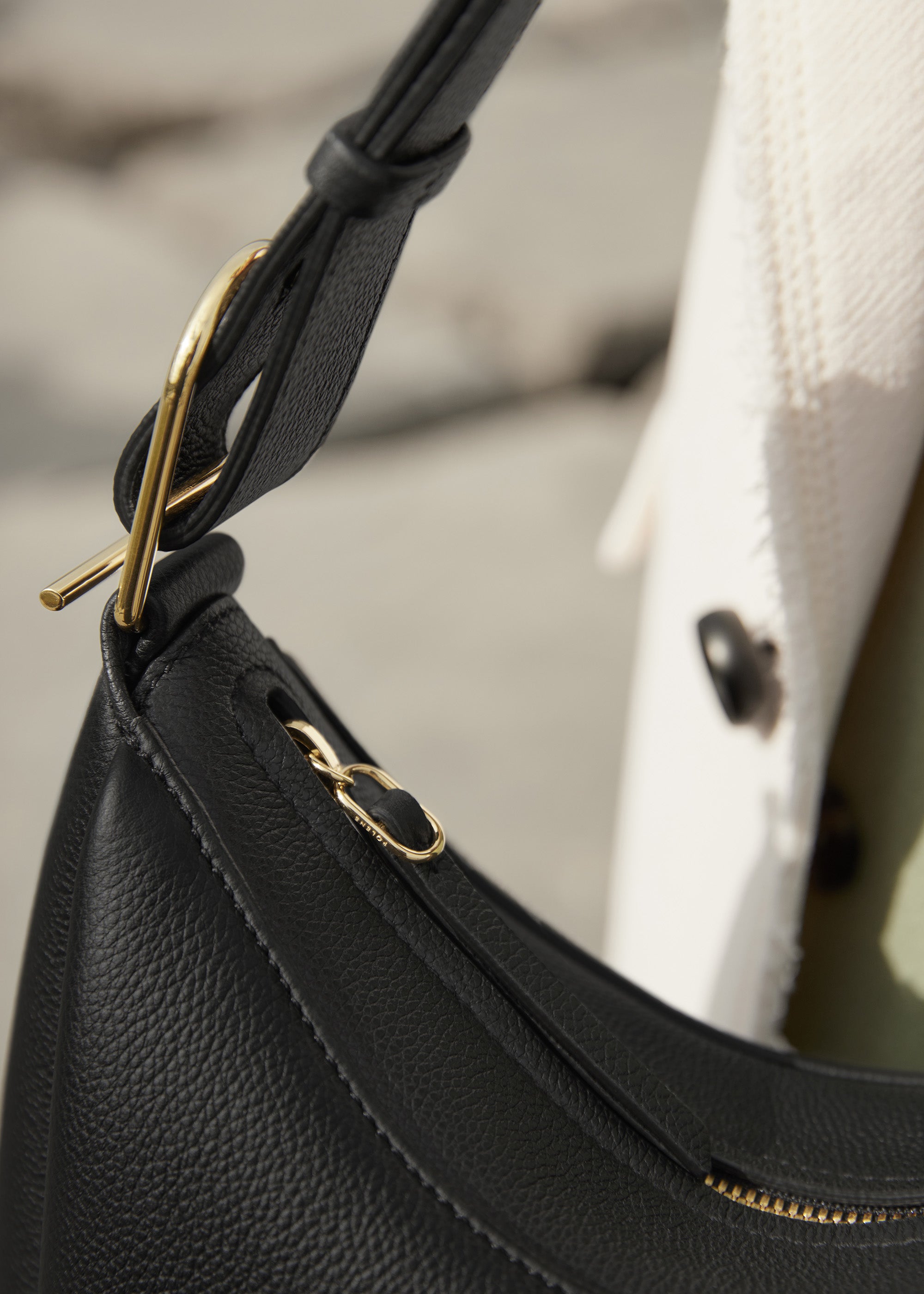 Polène | バッグ - Umi - ブラック テクスチャード