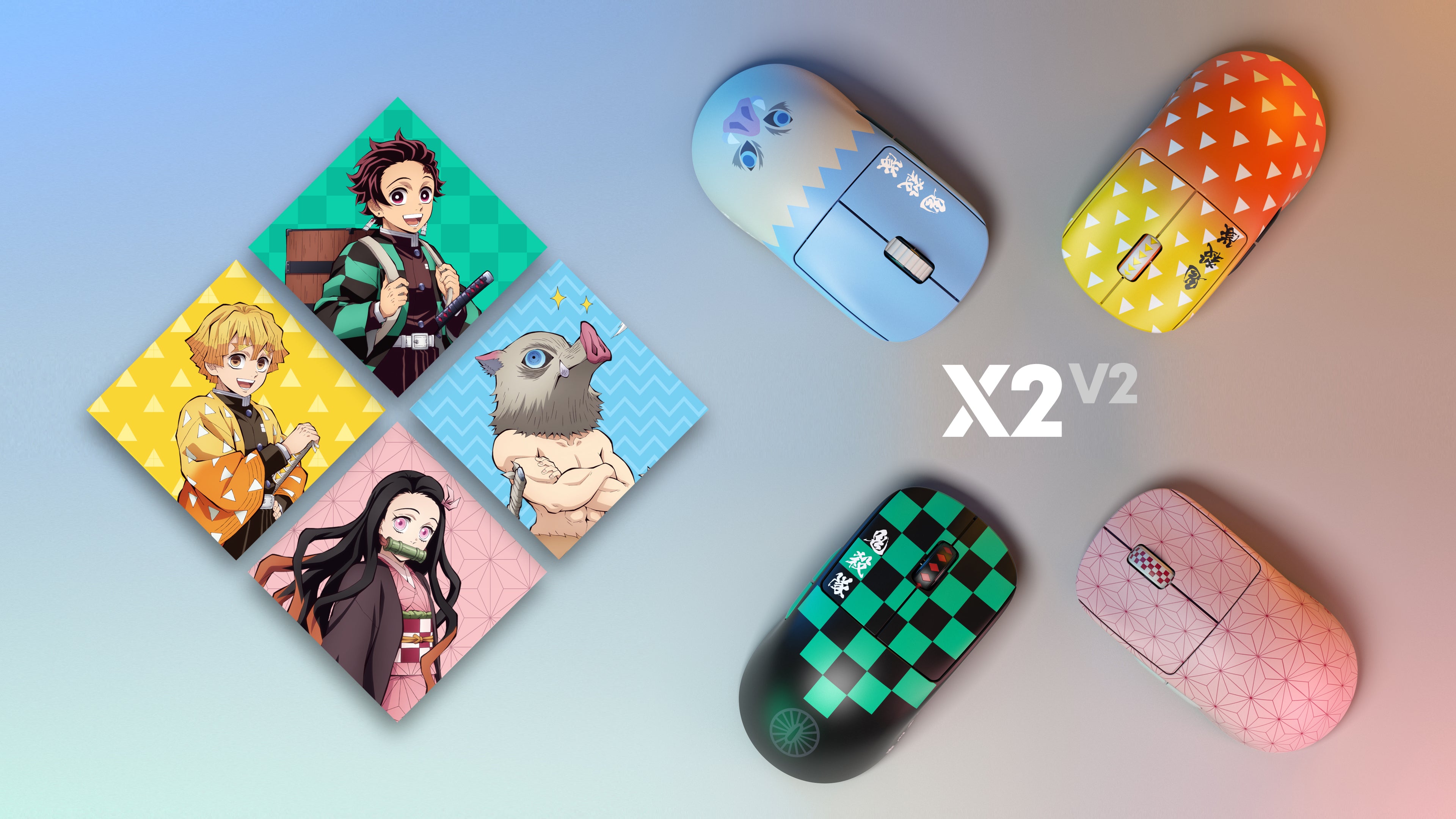 鬼滅の刃] 竈門炭治郎 X2V2 Medium Gaming Mouse – Pulsar Gaming