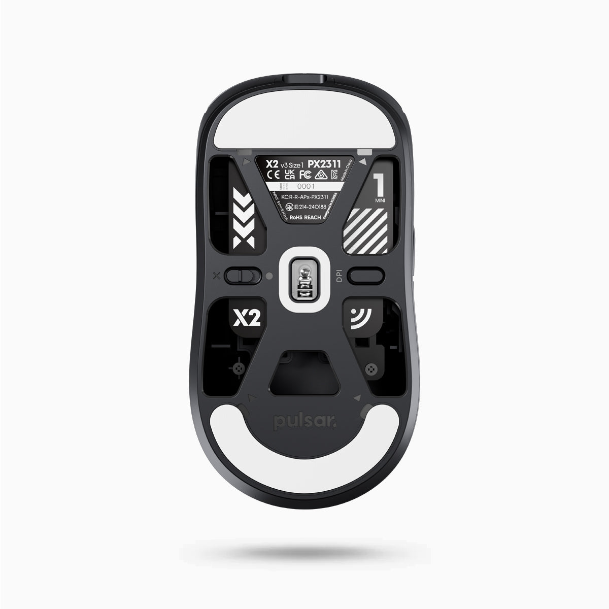 calendar detail X2 v3 Black gaming mouse – Pulsar Gaming Gears Japan