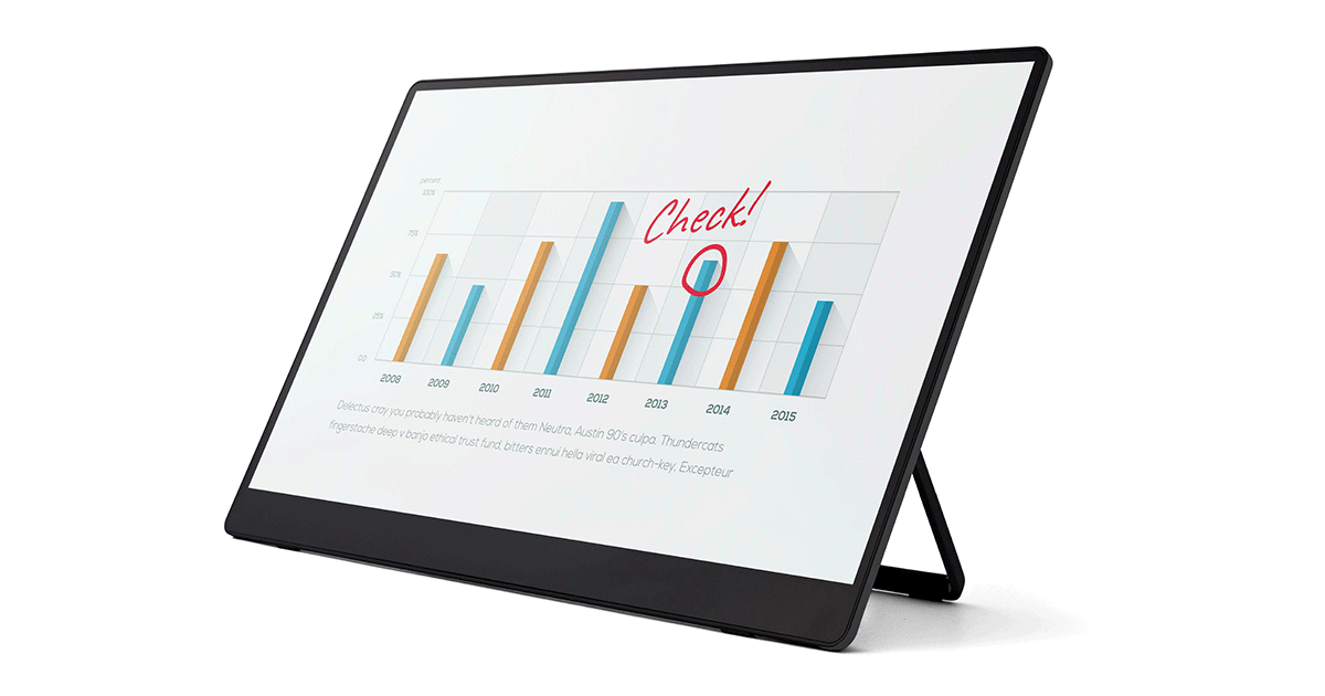 有機EL採用、タッチ機能搭載の軽量ハンドアウト型ディスプレイ「RICOH