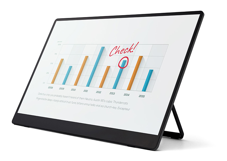 有機EL採用、タッチ機能搭載の軽量ハンドアウト型ディスプレイ「RICOH