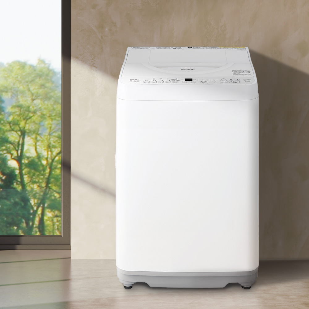 SHARP 洗濯乾燥機 EST6HBK 2025年8月購入・半年のみ使用 SHARP 洗濯