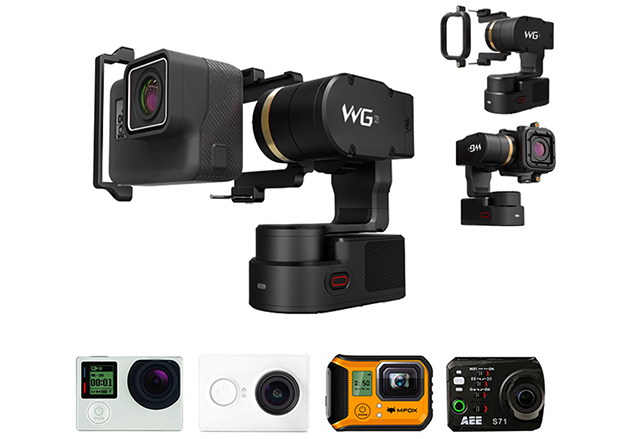 FeiyuTechのアクションカメラ用の防水3軸ウェアラブルジンバル「WG2