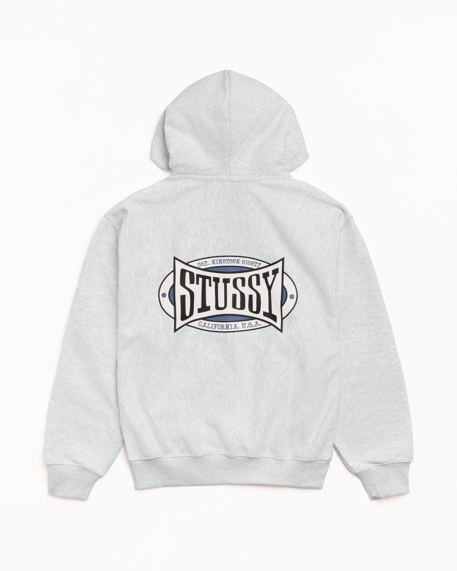 Champion Oval Zip Hoodie – Ash Heather | Sweats | Stüssy Japan