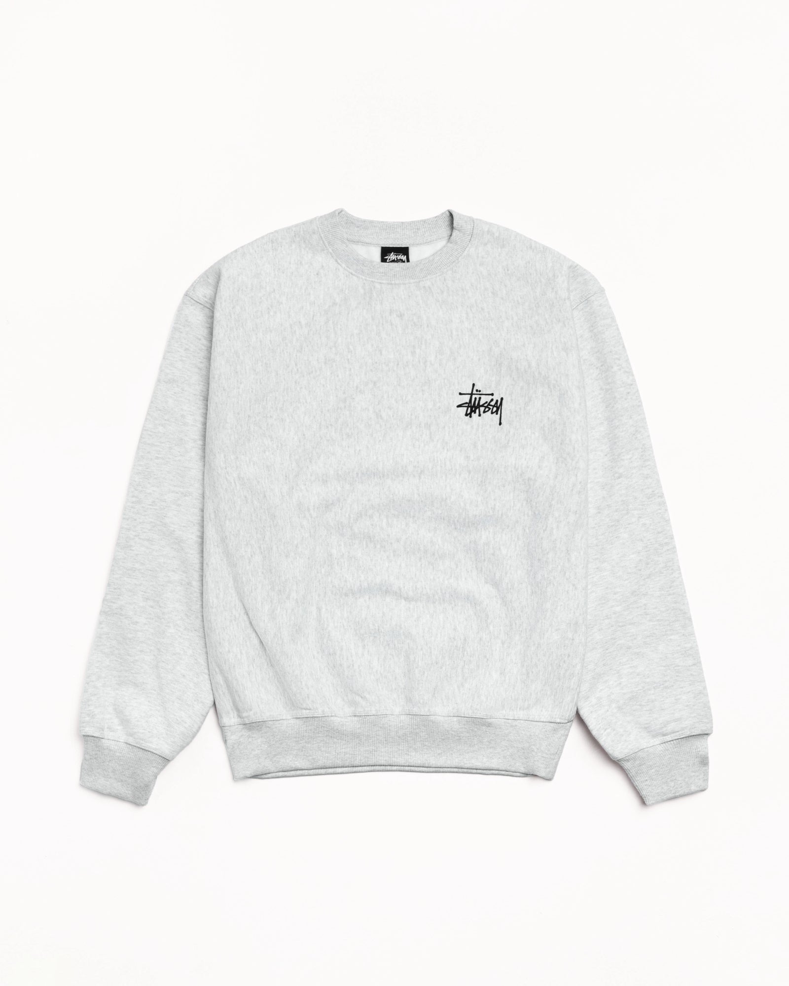 Basic Stüssy Crew – Ash Heather | Tee & Sweats | Stüssy Japan