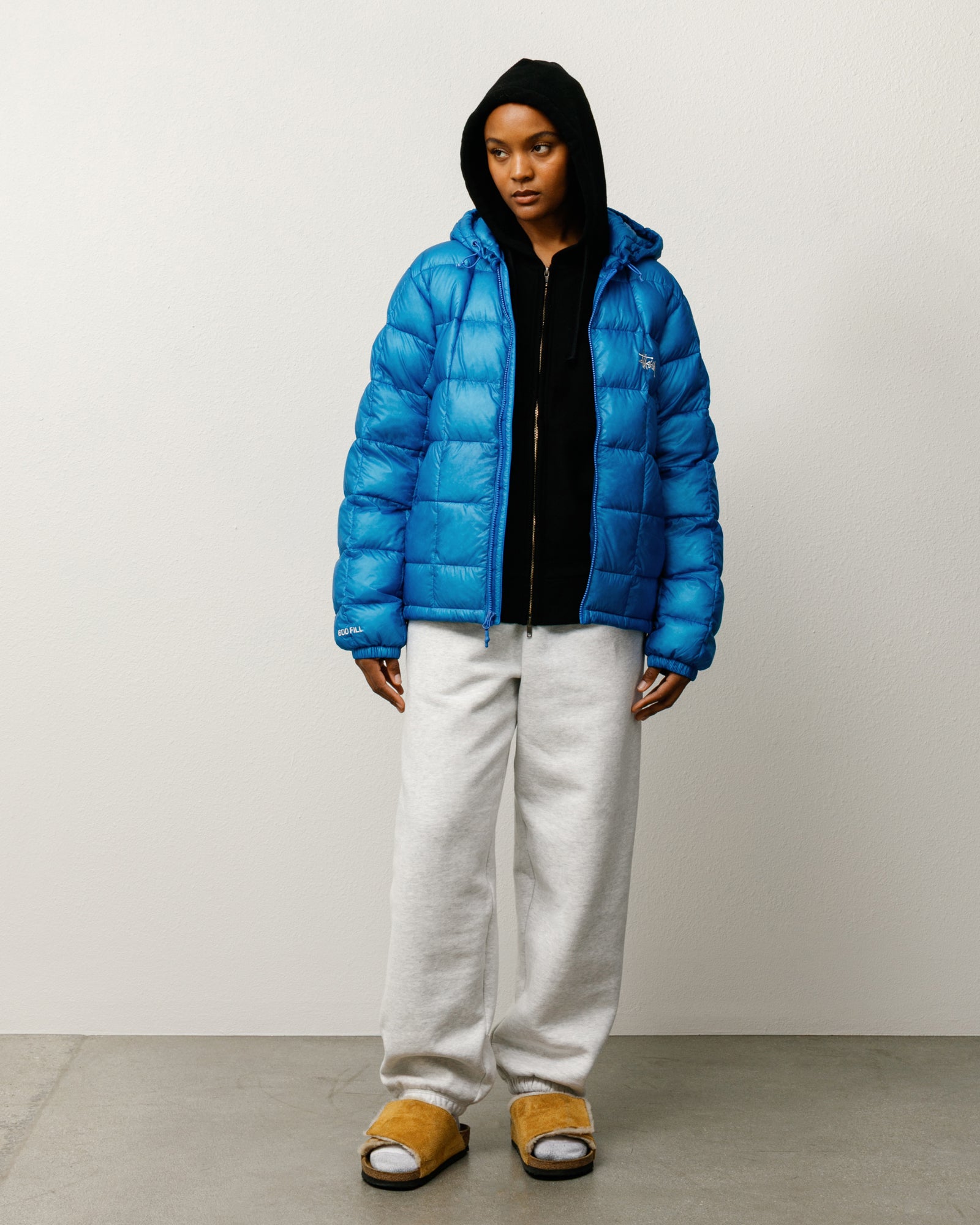 Midweight Hooded Puffer – Blue | Outerwear | Stüssy Japan