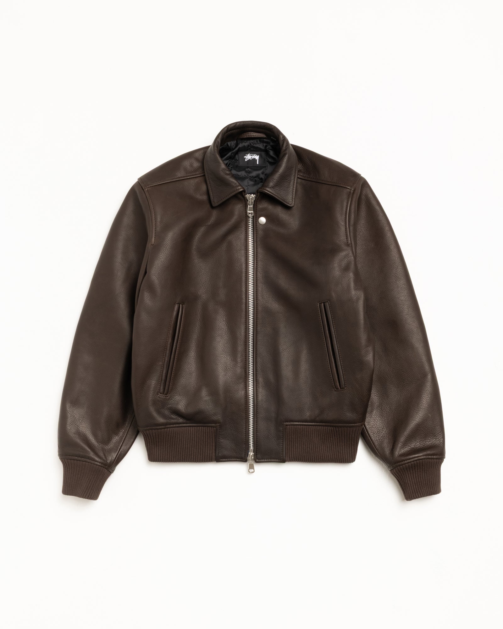 Leather Flight Jacket – Dark Brown | Outerwear | Stüssy Japan