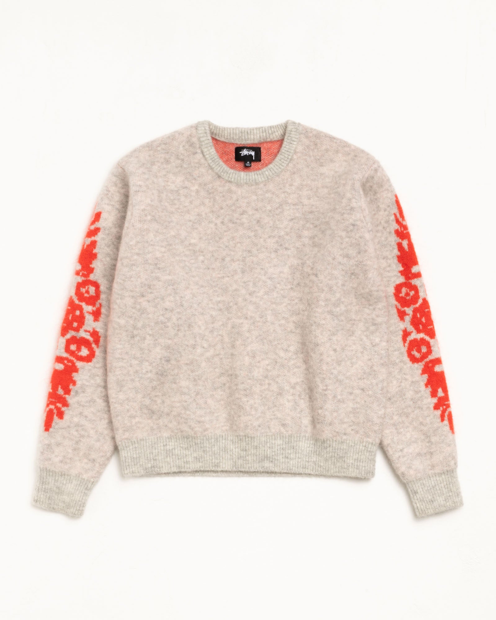Mohair Flower Sweater – Grey Heather | Tops & Knits | Stüssy Japan
