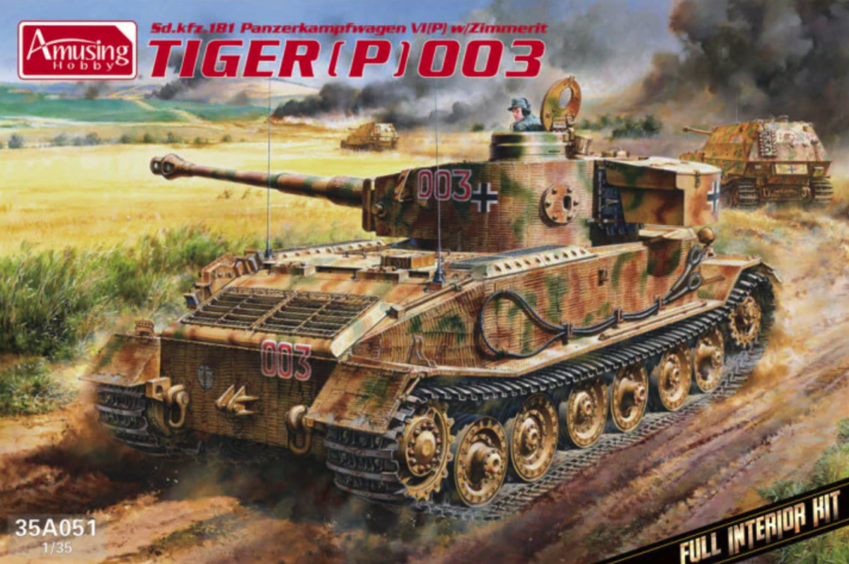 Tiger P 003 Sd.Kfz. 181 Panzerkampfwagen VI P w/ Zimmerit Amusing