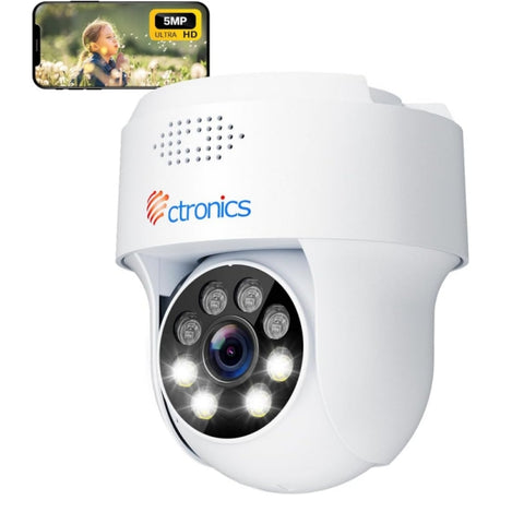 Ctronics 防犯カメラ 屋外 5MP 5GHzWiFi対応 AI検知 自動追尾 ナイト