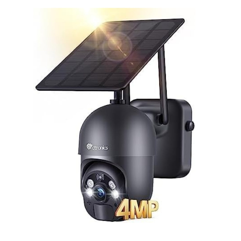 Ctronics 防犯カメラ 屋外 ソーラー ナイトカラー ヒューマン検知 警報