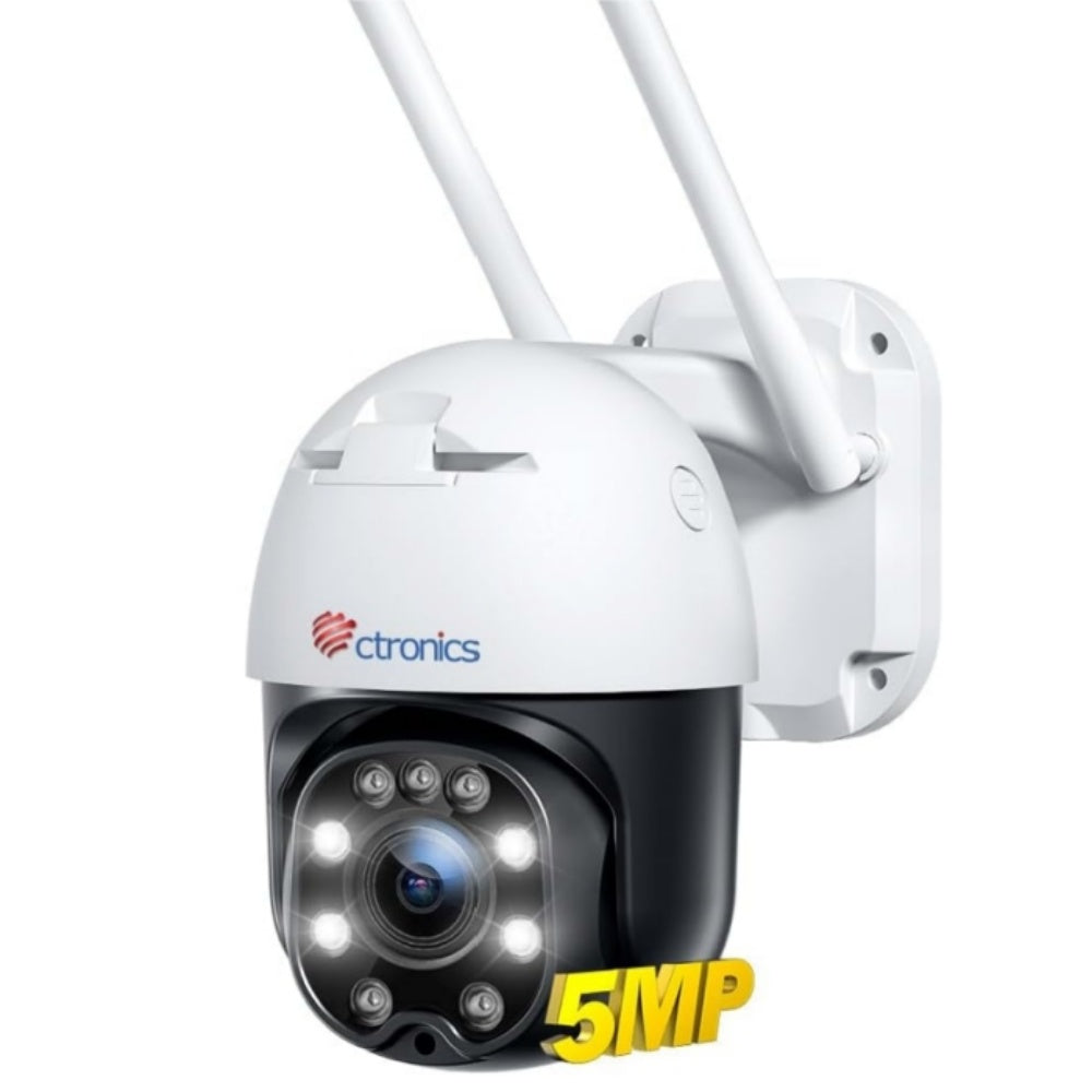 Ctronics 防犯カメラ 屋外 5MP 5GWi-Fi 自動追尾 AI検知 音光警報 夜間