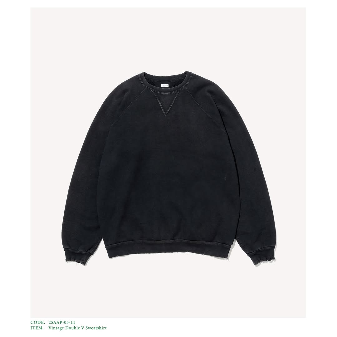 A.PRESSE 25AW Vintage Double V Sweatshirt – Vintage Concept Store