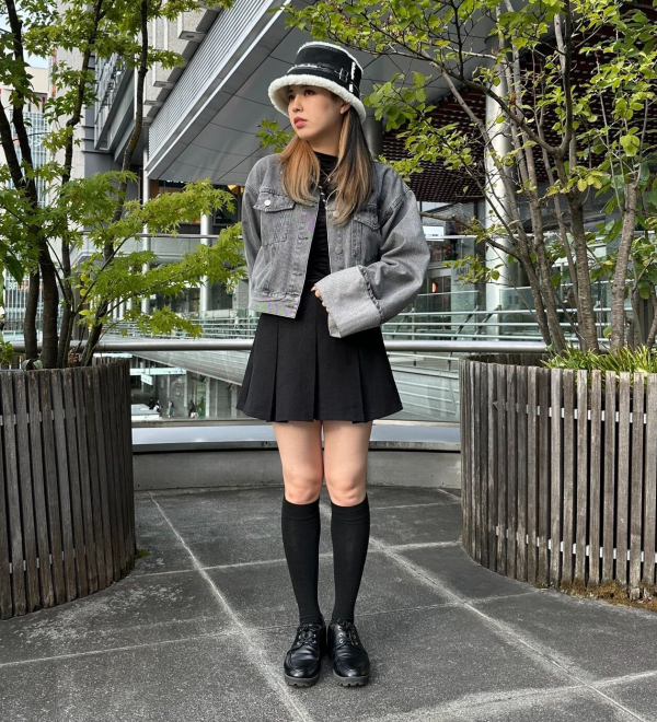 ムートン調に生地と合皮でかっこかわいく❧アトリエメイドのバケット