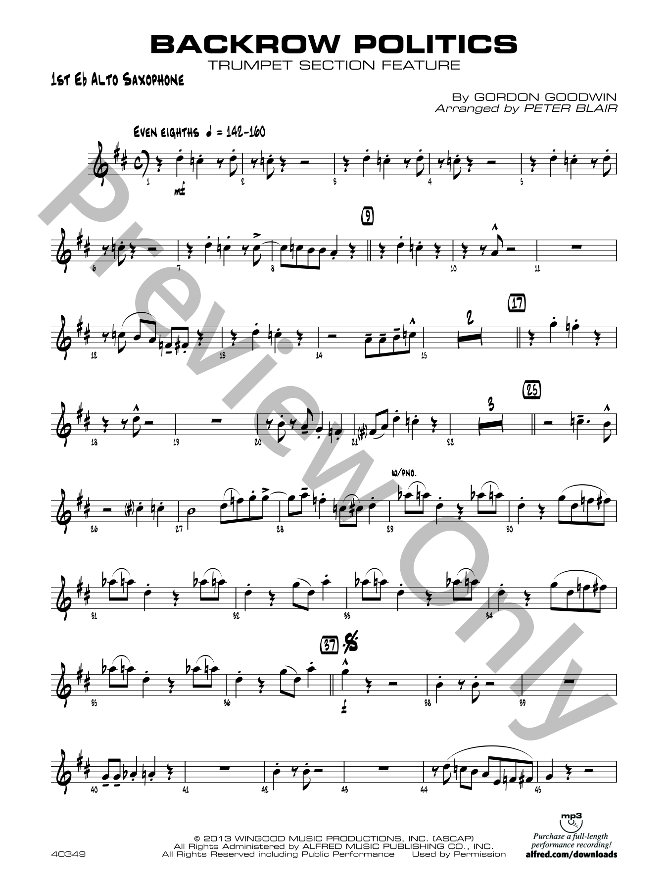 Backrow Politics Jazz Sheet Music | J.W. Pepper