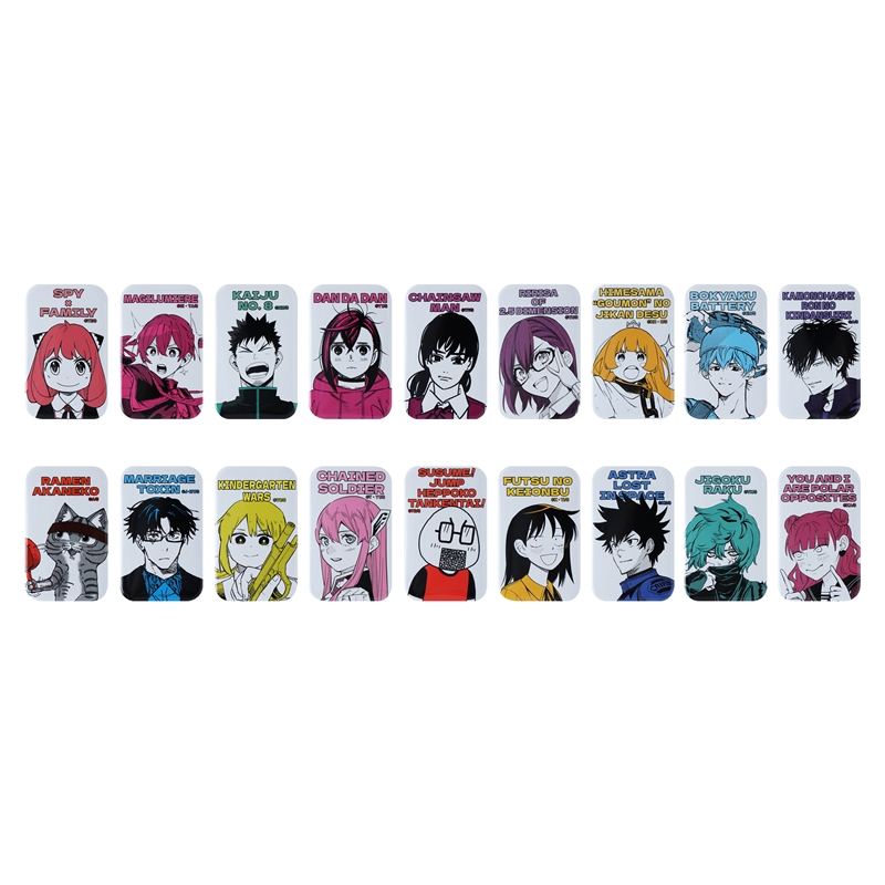 少年ジャンプ＋」スクエア缶バッジコレクション（スタンド付き） （全