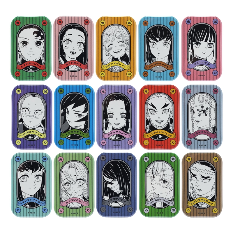 JCS限定 『鬼滅の刃』スクエア缶バッジコレクション（スタンド付き