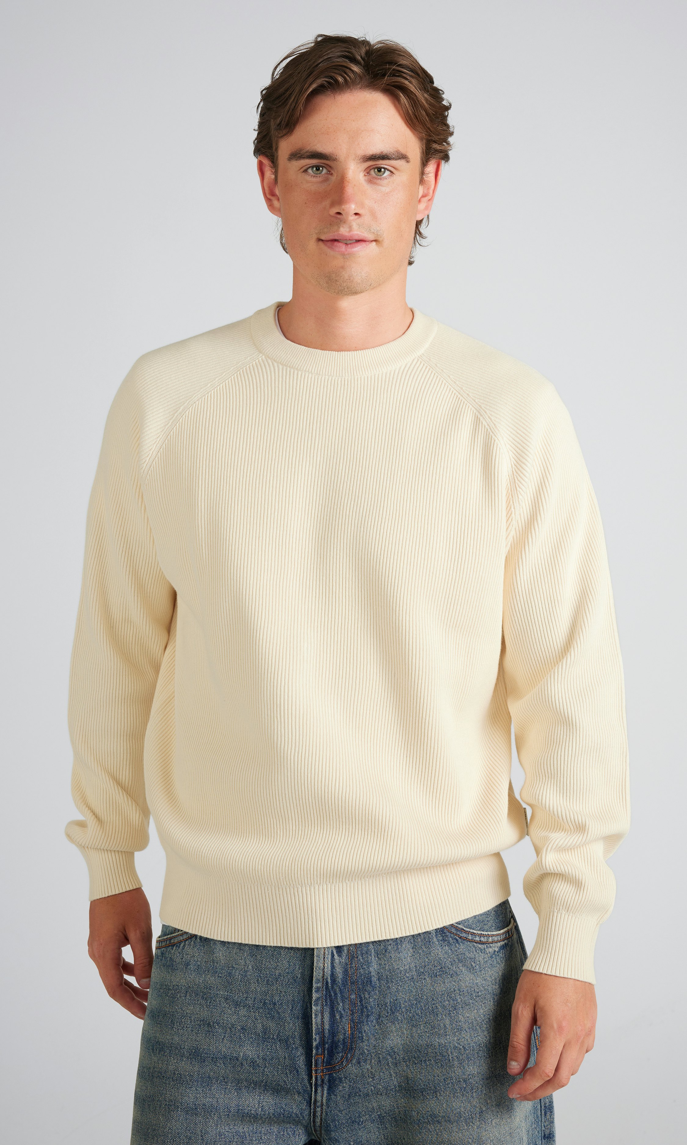 Yôke Knitted Crewneck Off white | Men | Junkyard