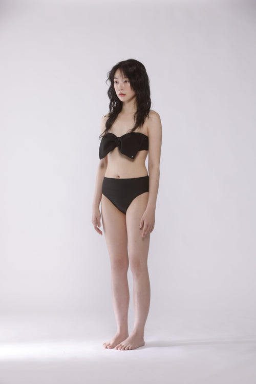 judin 2way ribbon motif swimwear ブラック S 2way ribbon motif