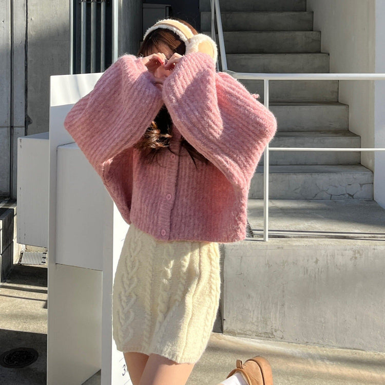 RiLi】ショート丈カラーニットカーディガン | Judin