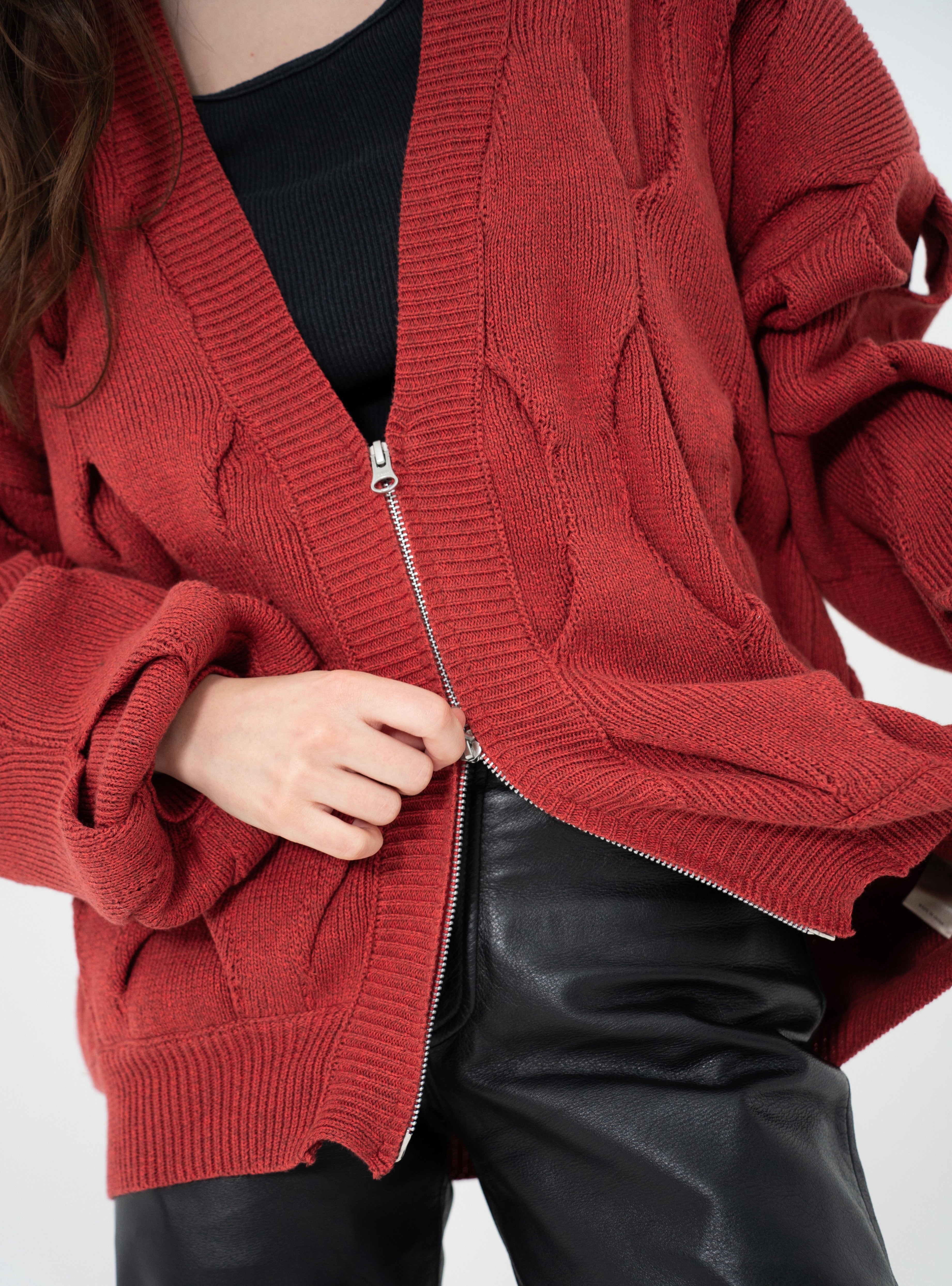 Rhombus Pleated Cardigan – JUEMI