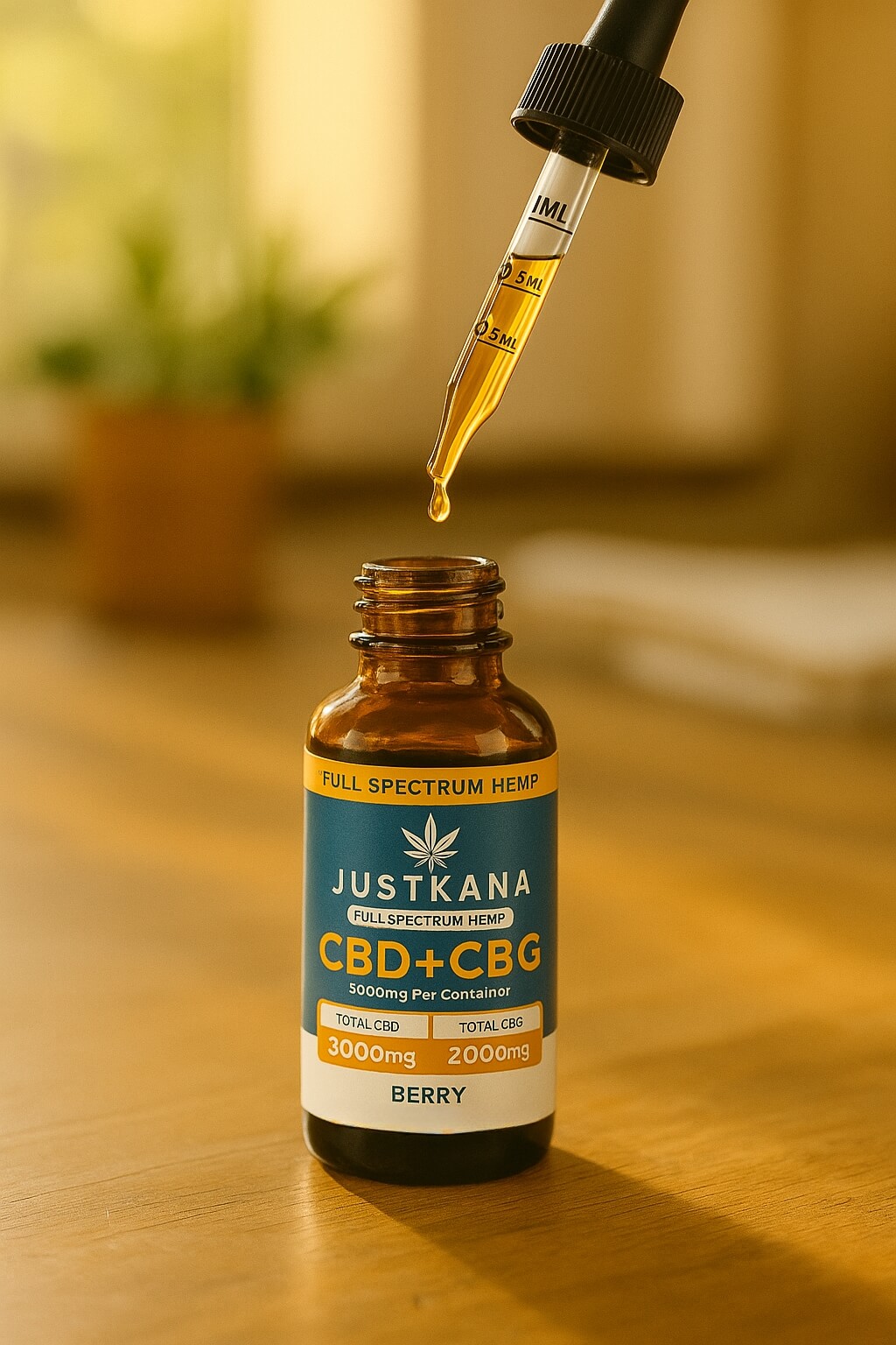 CBG Tincture with CBD 5000mg | Calm, Focus & Recovery | JustKana