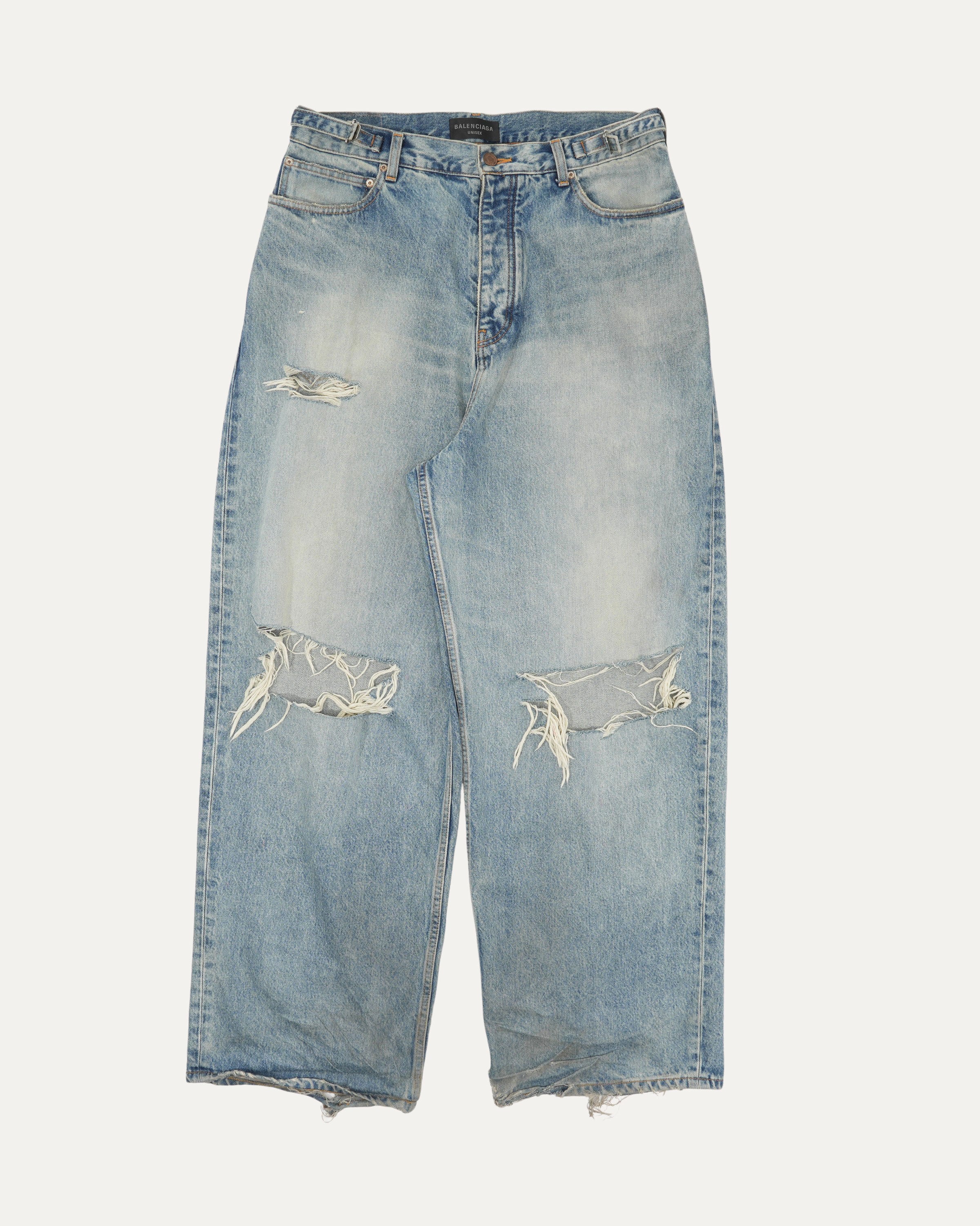 Balenciaga Destroyed Baggy Jeans – Justin Reed