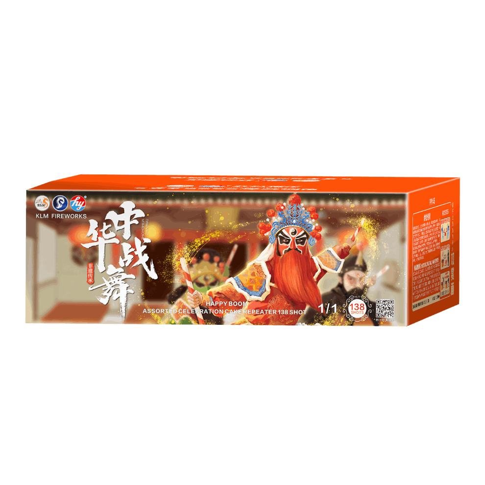 9寸高138发盆花-七彩筋斗云- JS FIREWORKS